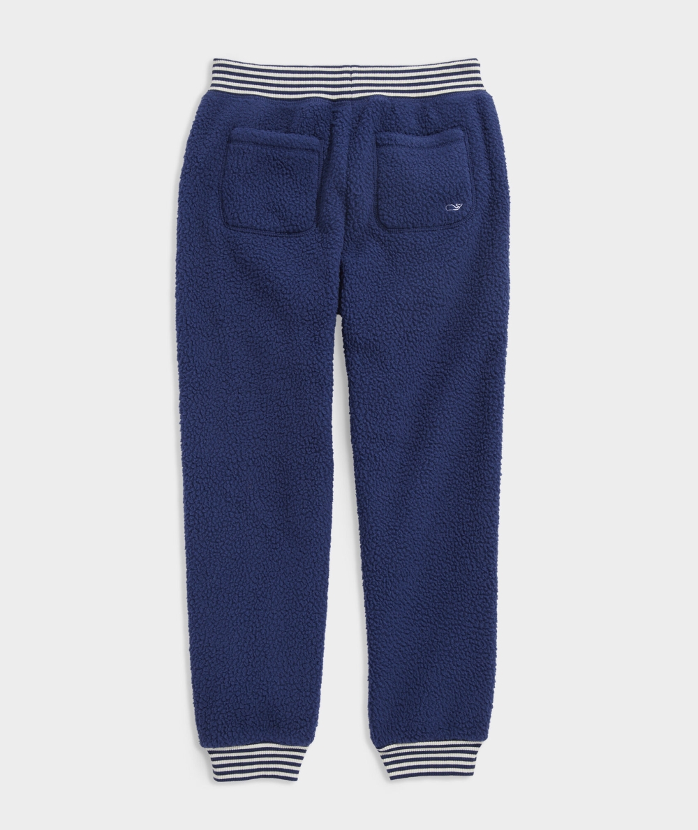 Pantalones Vineyard Vines Sherpa Fleece Joggers Niños Azules | JGR-520874