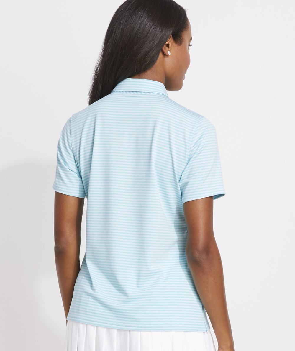 Polos Vineyard Vines A Rayas Performance Polo Mujer Feeder-Andros Tejeda | HCI-249178