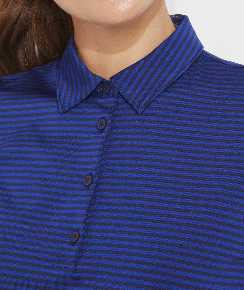 Polos Vineyard Vines A Rayas Performance Polo Mujer Azules Azules | IDP-945730