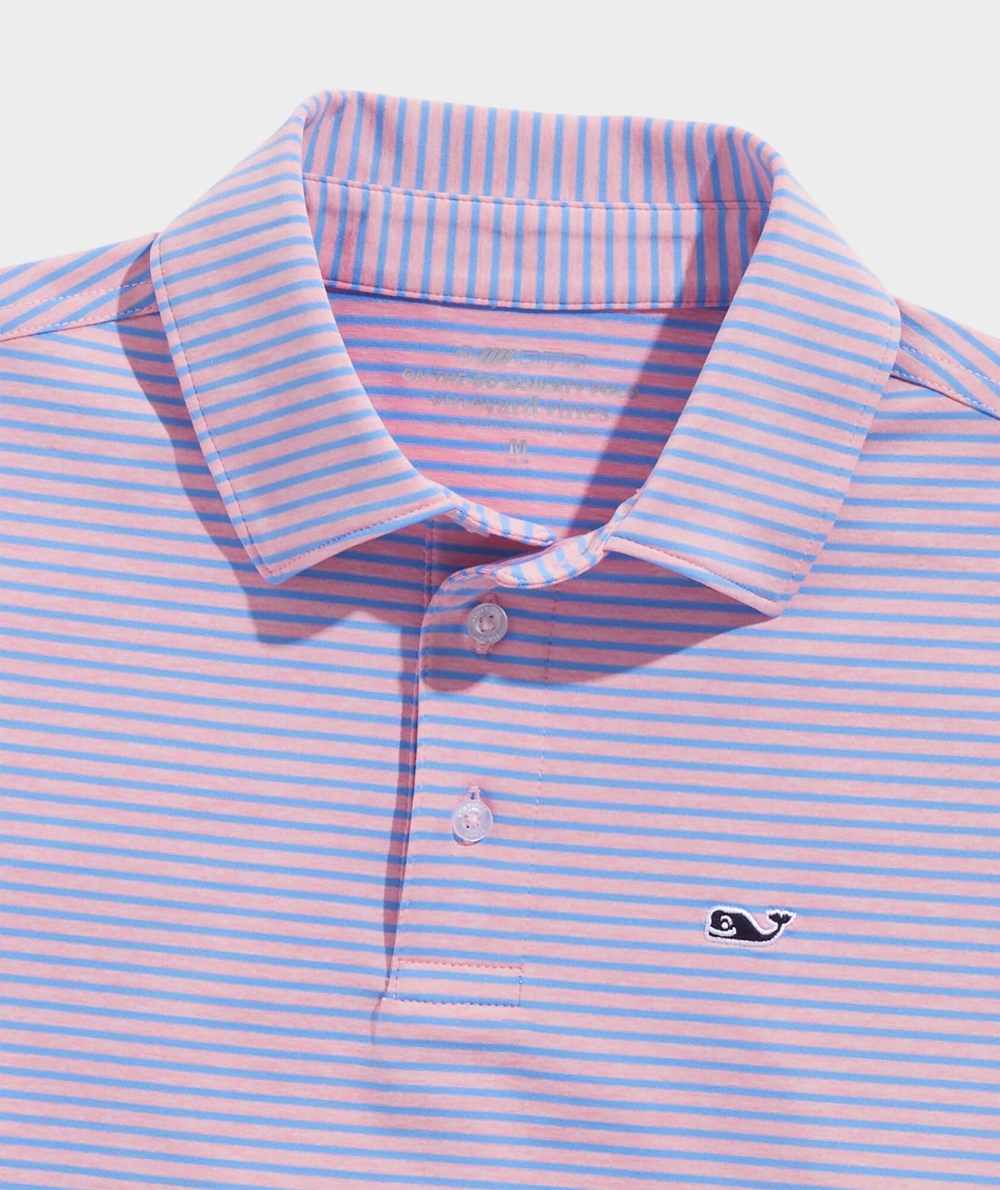 Polos Vineyard Vines Bradley Stripe Sankaty Polo Niños Turquesa | LHM-095347