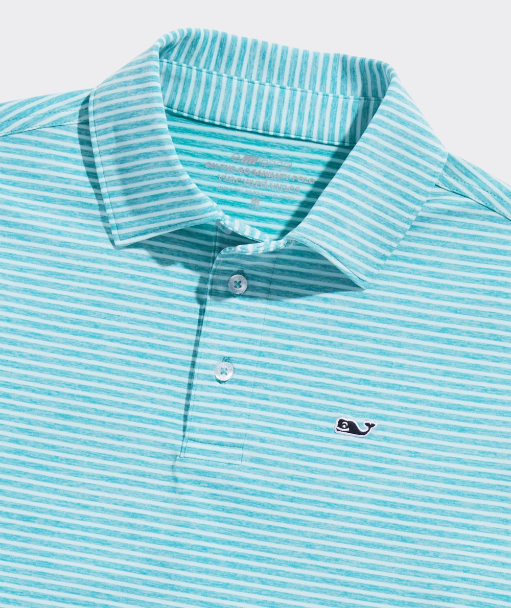 Polos Vineyard Vines Bradley Stripe Sankaty Polo Niños Azules | RXY-760294