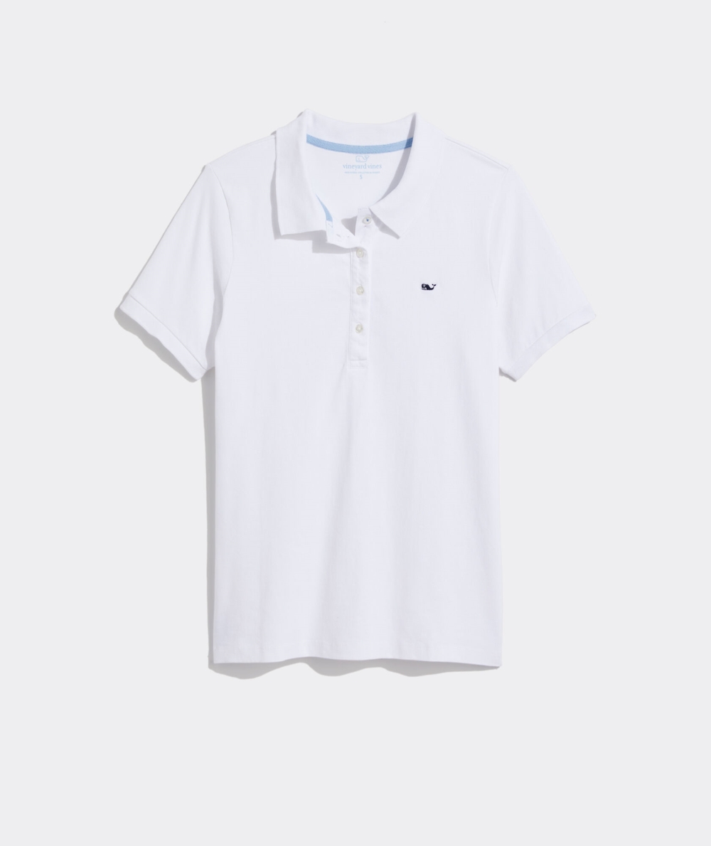 Polos Vineyard Vines Classic Pique Polo Mujer Blancos | DXT-602481