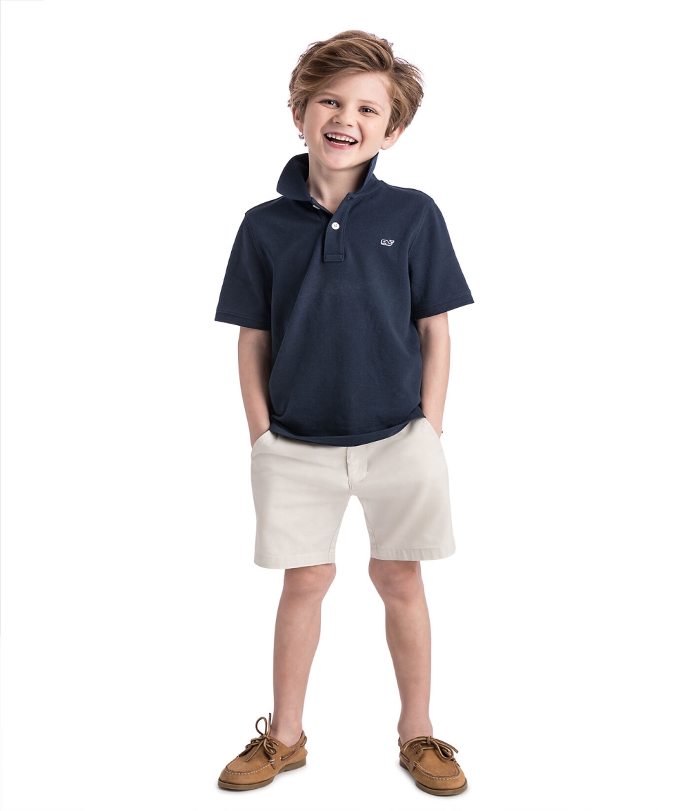 Polos Vineyard Vines Classic Pique Polo Niños Azul Marino | HLW-507634