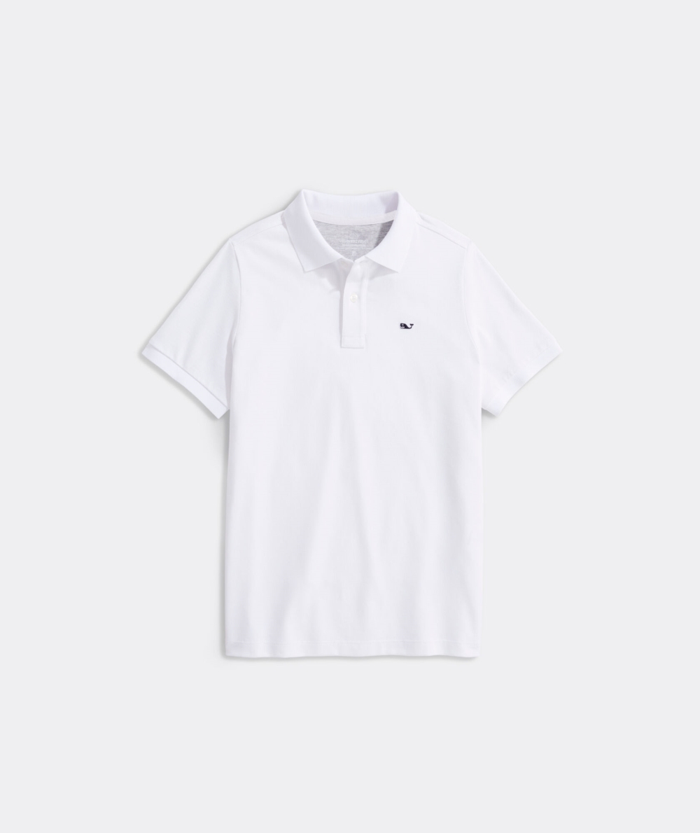 Polos Vineyard Vines Edgartown Pique Polo Niños Blancos | JUY-401279