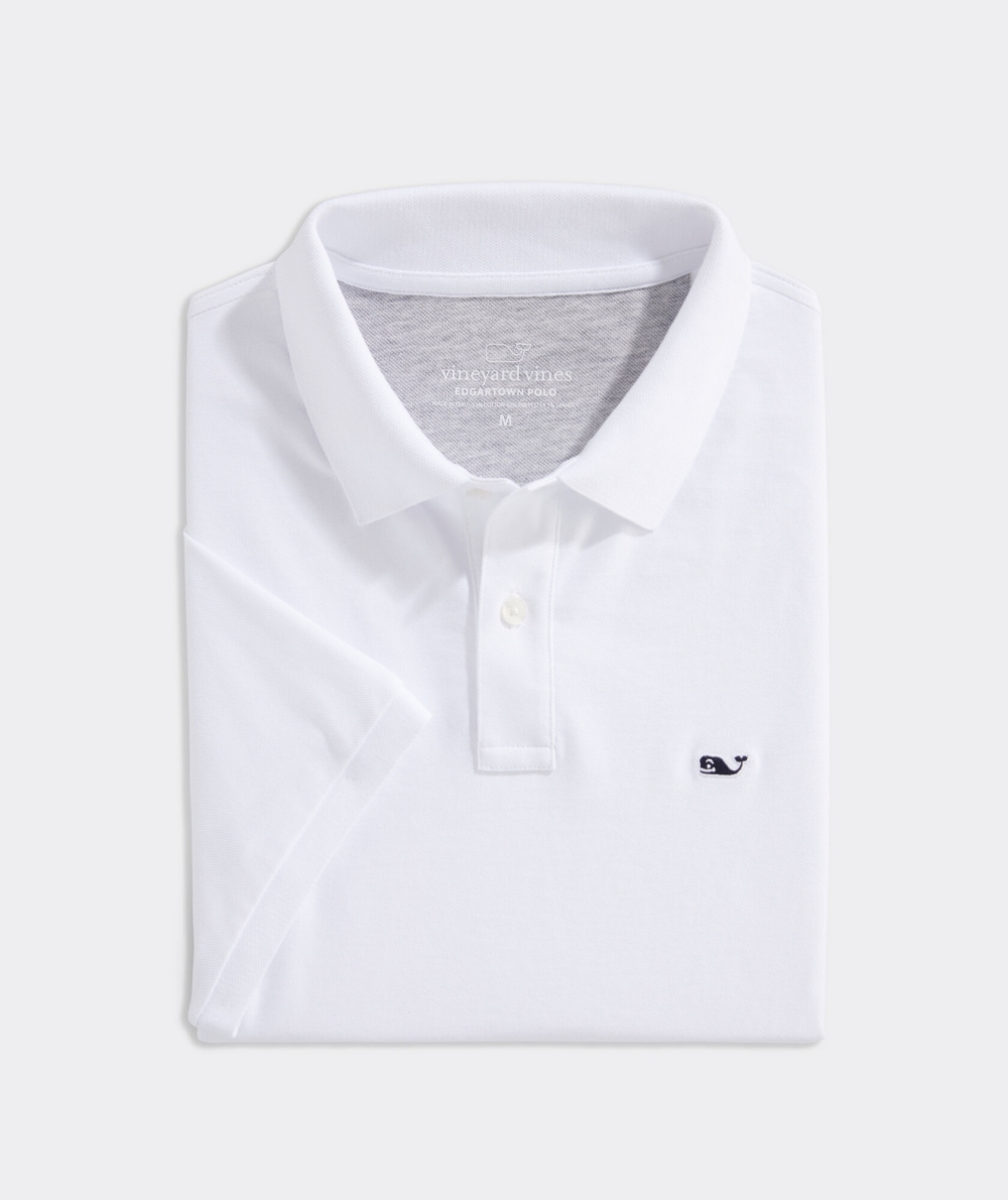 Polos Vineyard Vines Edgartown Pique Polo Hombre Blancos | ROD-910742