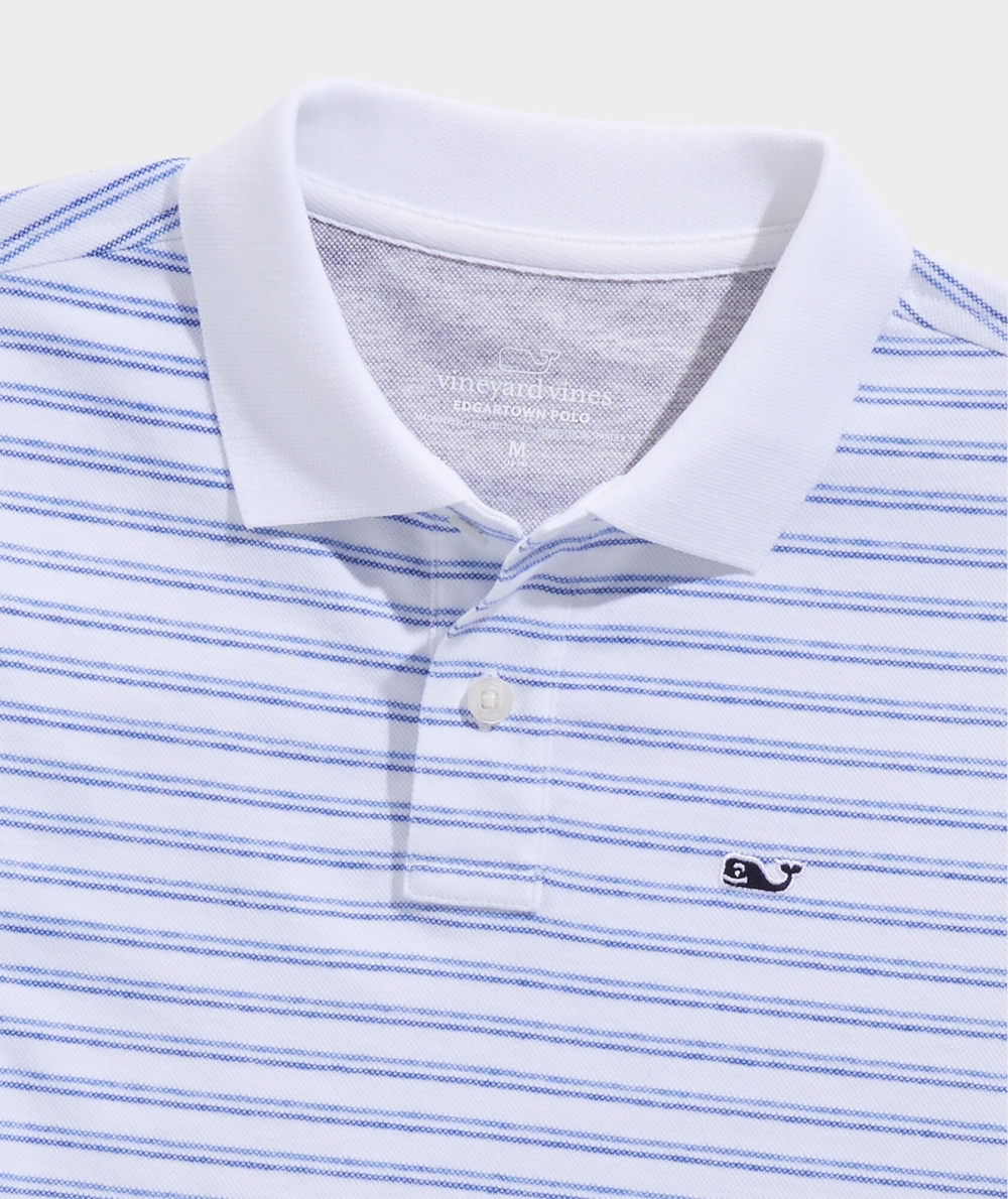 Polos Vineyard Vines Edgartown Pique Polo Niños Blancos Turquesa | YWG-257486