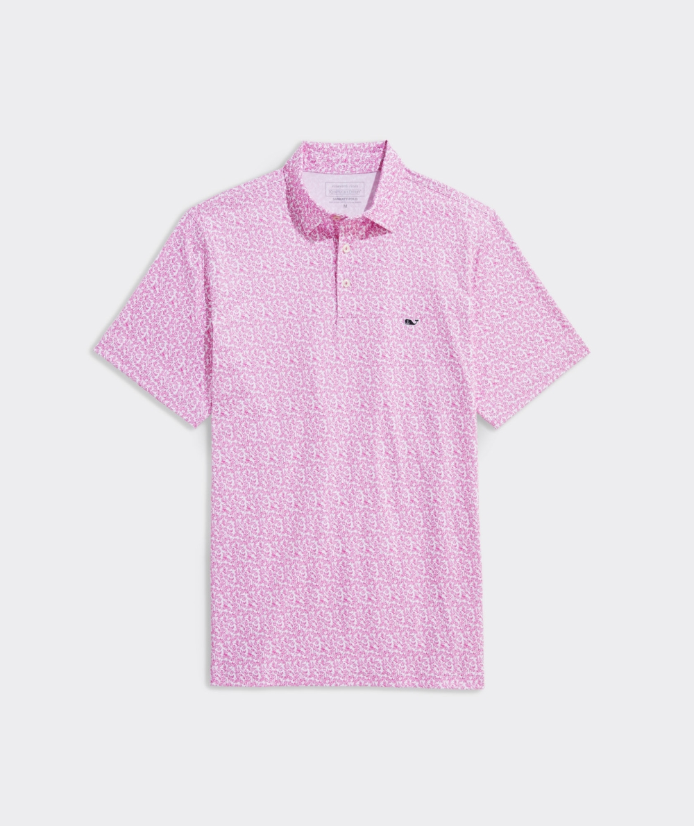 Polos Vineyard Vines Kentucky Derby Printed Sankaty Polo Hombre Climbing Roses - Paradise Punch | RIG-153284