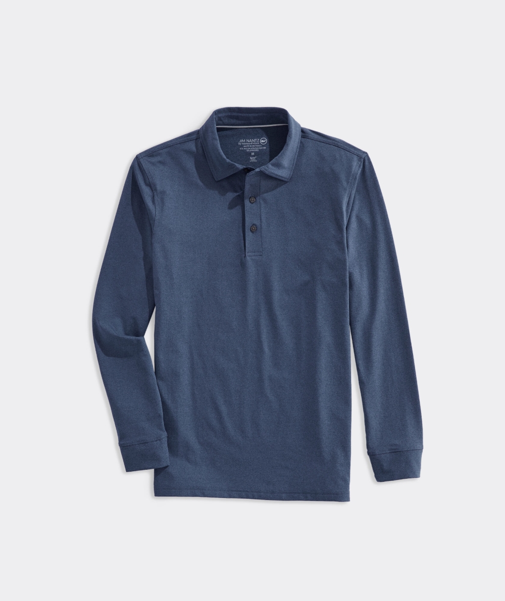 Polos Vineyard Vines Palmero Long-Sleeve Polo Hombre Azules | XHL-316278