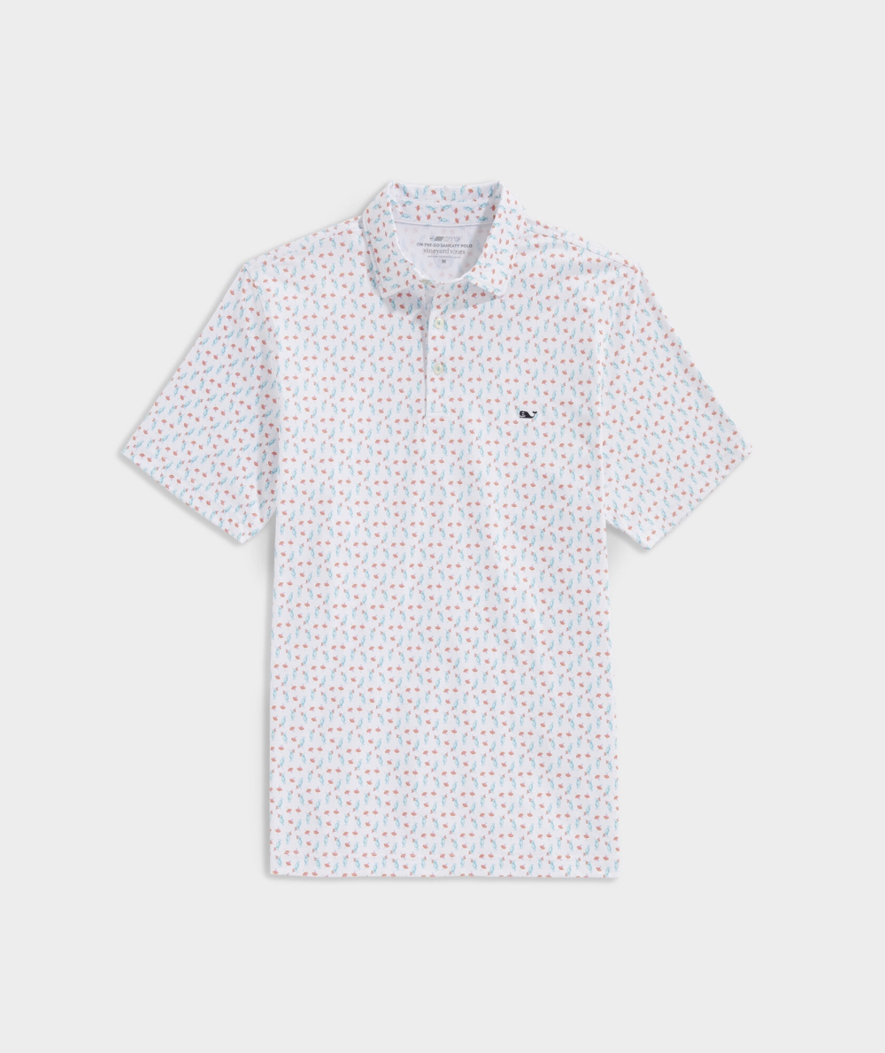 Polos Vineyard Vines Printed Sankaty Polo Hombre Blancos | ETH-803475