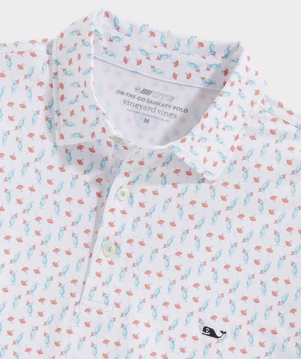 Polos Vineyard Vines Printed Sankaty Polo Hombre Blancos | ETH-803475