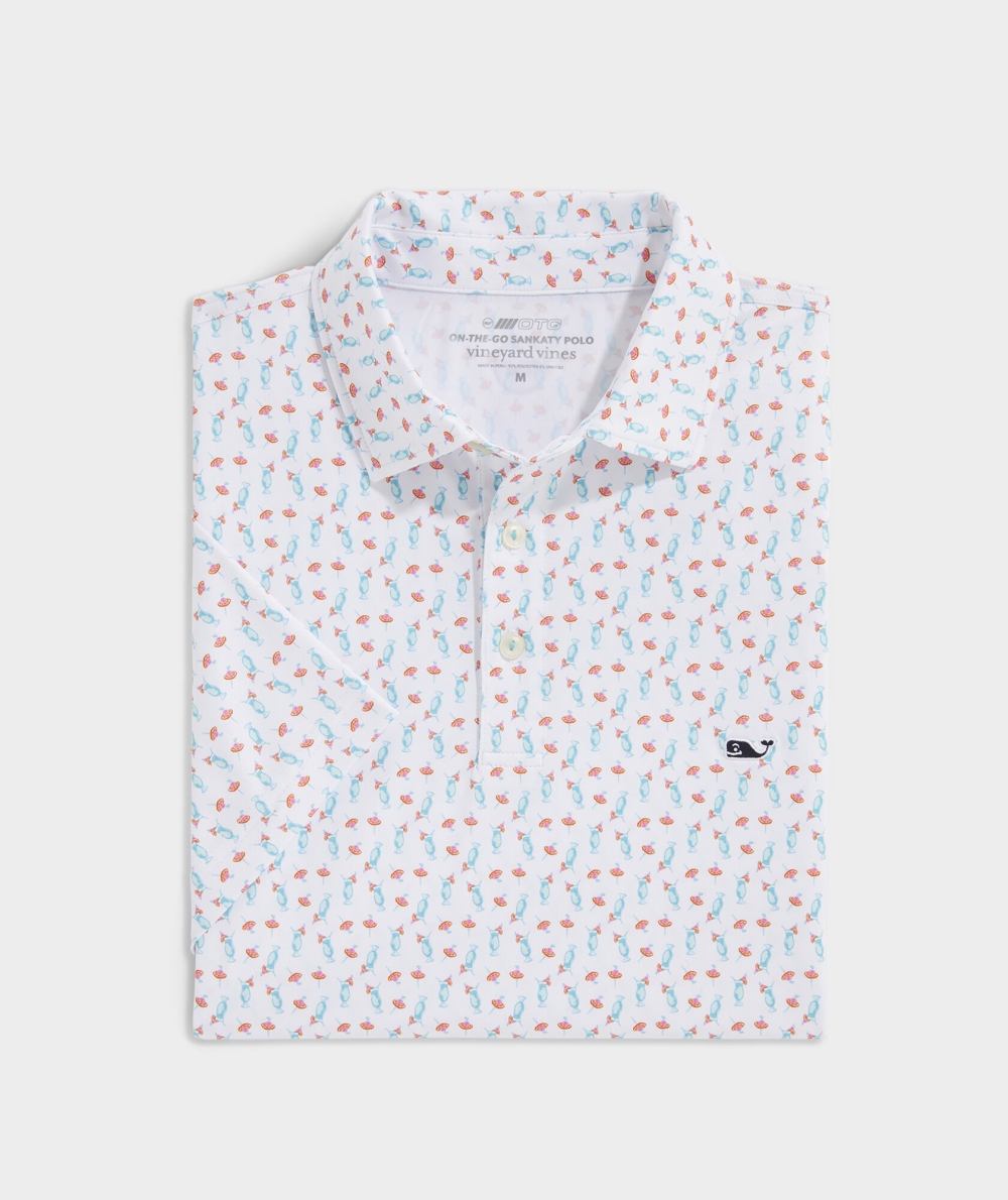 Polos Vineyard Vines Printed Sankaty Polo Hombre Blancos | ETH-803475