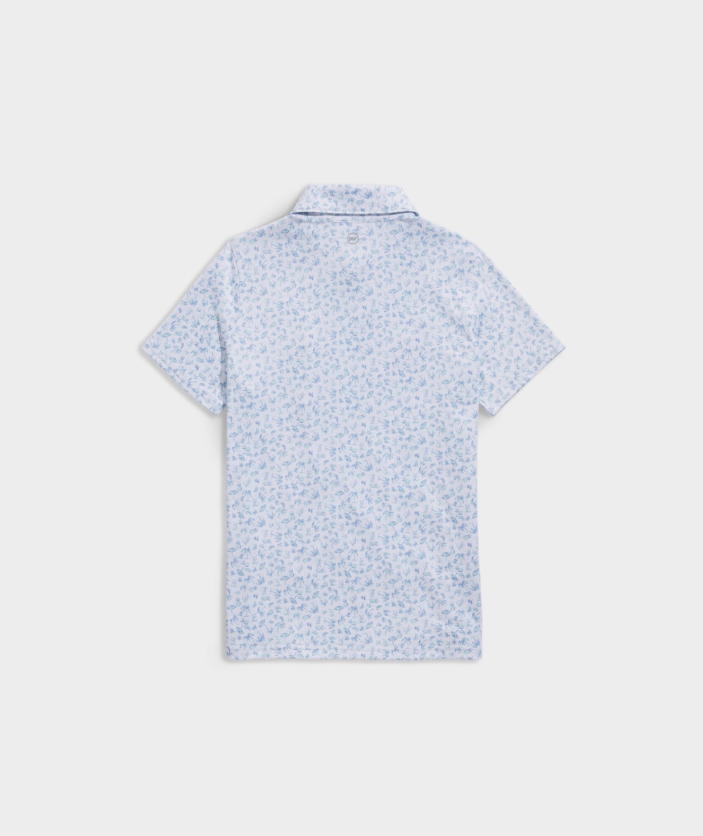 Polos Vineyard Vines Printed Sankaty Polo Niños Azules | MAL-276814