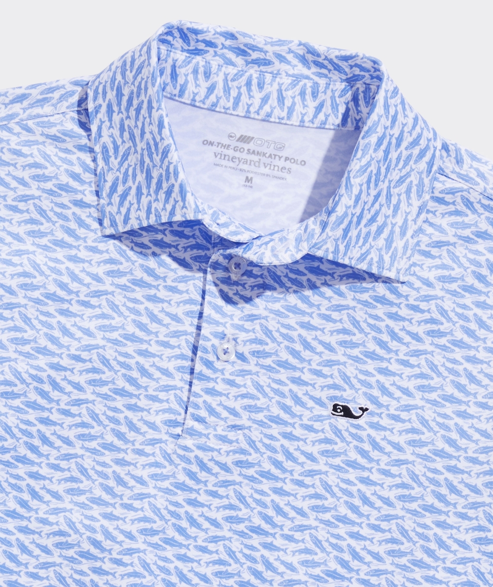 Polos Vineyard Vines Printed Sankaty Polo Niños Blancos | ZNB-602743