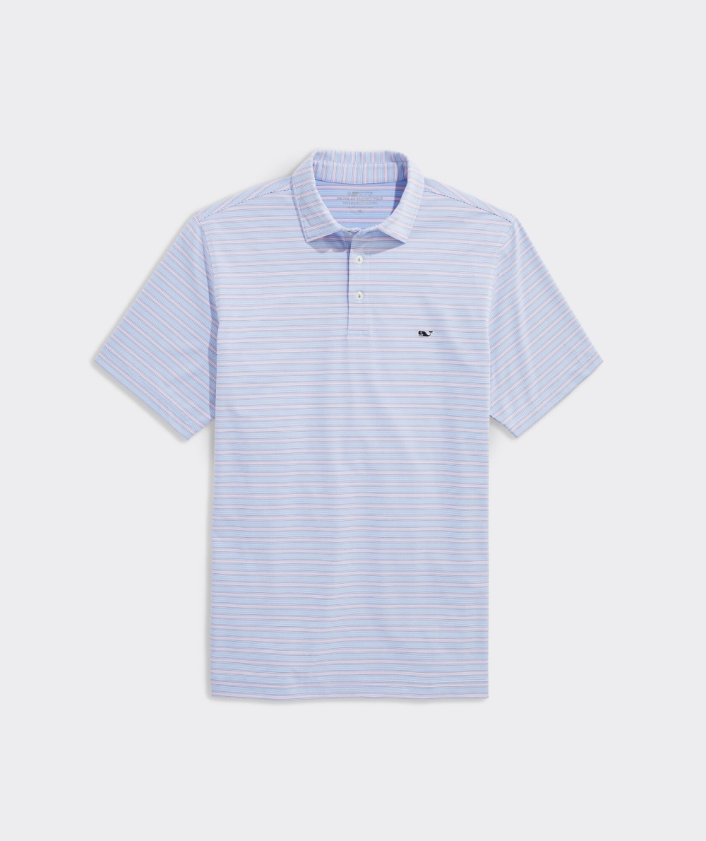 Polos Vineyard Vines St. Jean Stripe Four-Color Sankaty Polo Hombre Blancos | CPG-753804