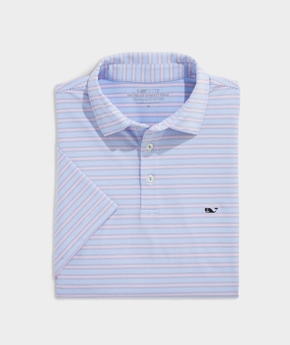 Polos Vineyard Vines St. Jean Stripe Four-Color Sankaty Polo Hombre Blancos | CPG-753804