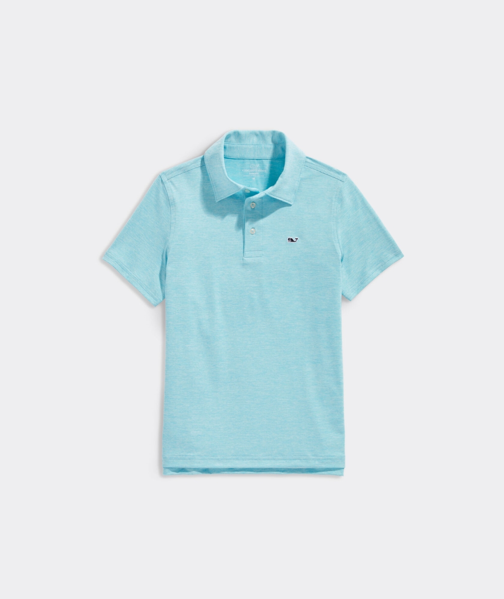 Polos Vineyard Vines St. Jean Stripe Sankaty Polo Niños Blancos | FSU-380914