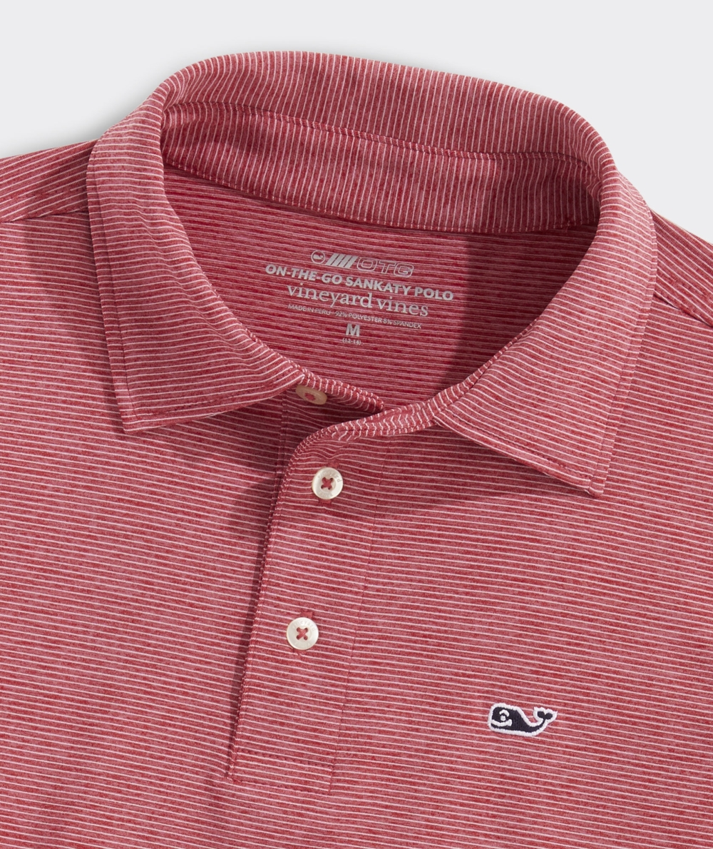 Polos Vineyard Vines St. Jean Stripe Sankaty Polo Niños Rojos Blancos | YRX-975801