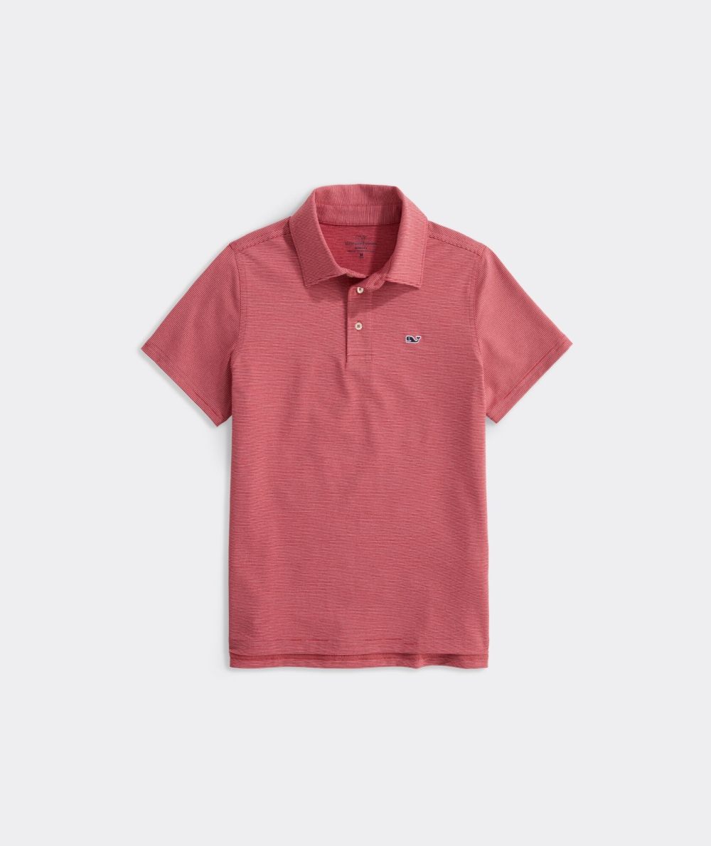 Polos Vineyard Vines St. Jean Stripe Sankaty Polo Niños Rojos Blancos | YRX-975801