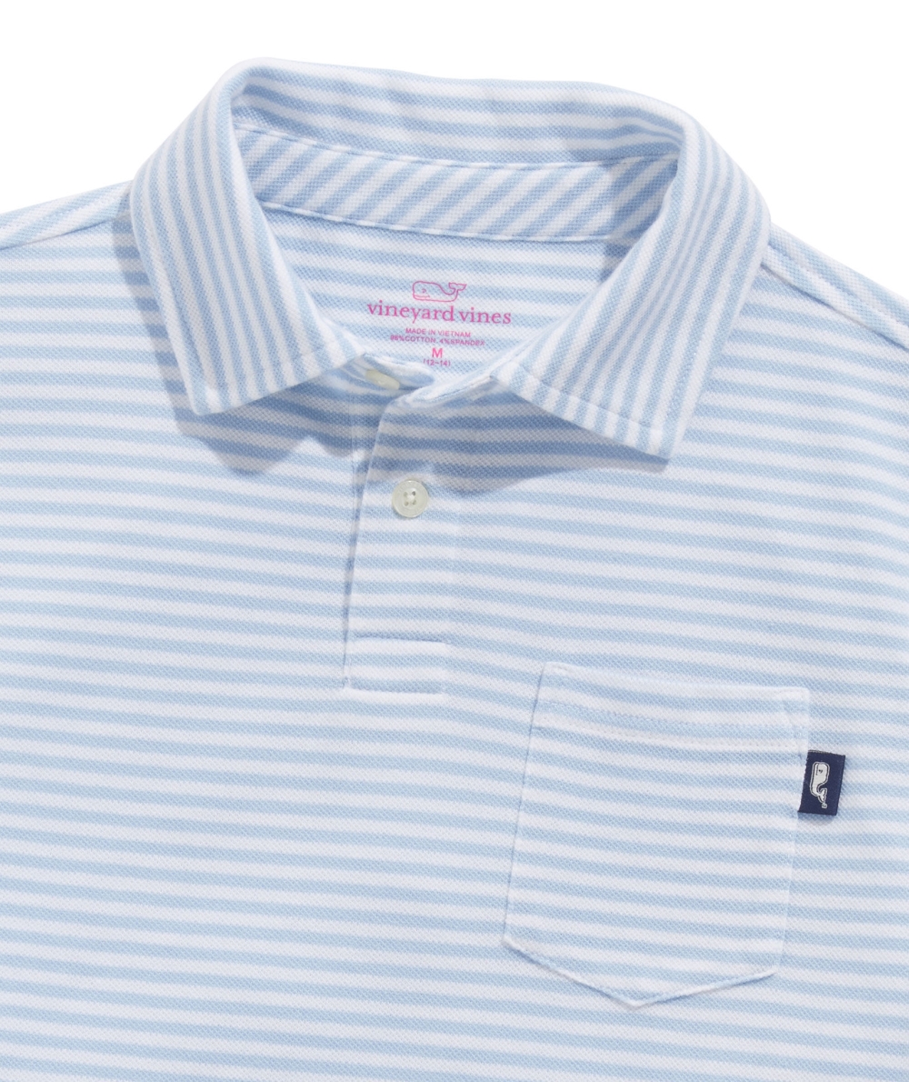 Polos Vineyard Vines Surfside Pique Polo Niños Blancos Azules | SAJ-673421