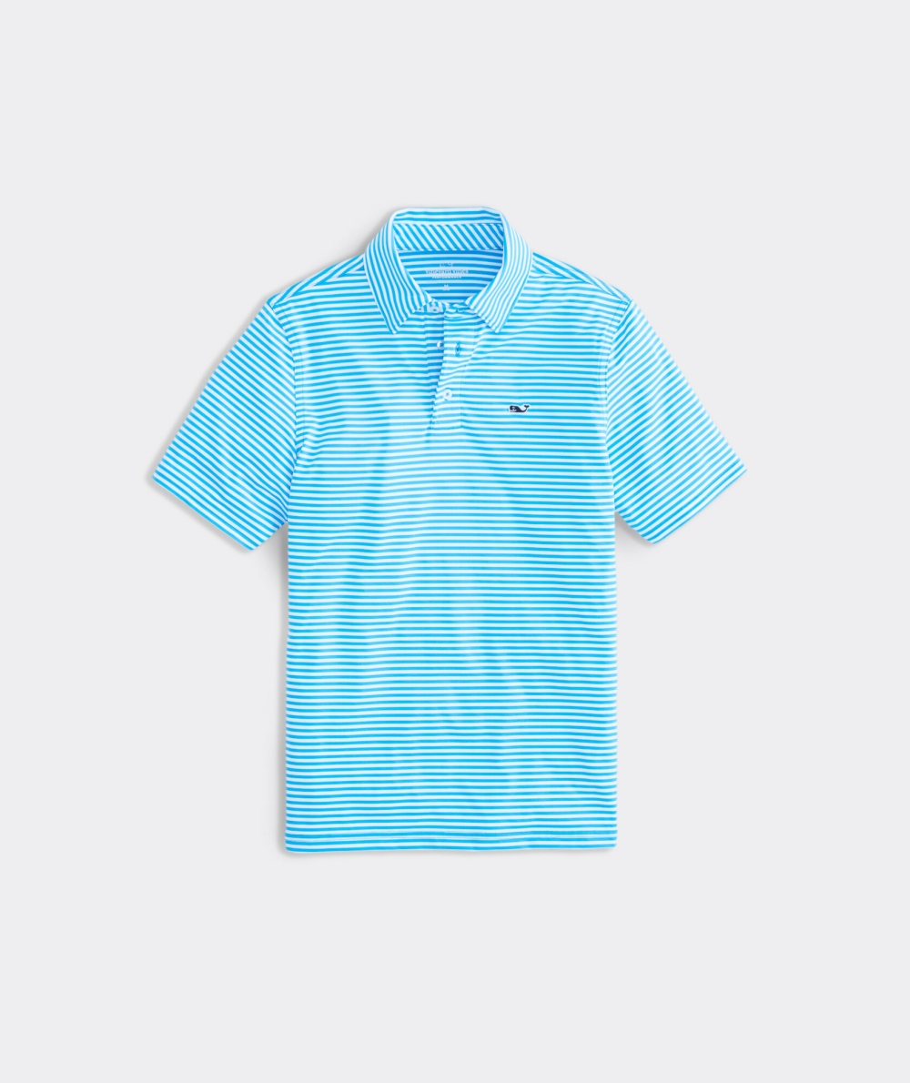 Polos Vineyard Vines Winstead Stripe Sankaty Performance Polo Niños Turquesa | PMY-462850