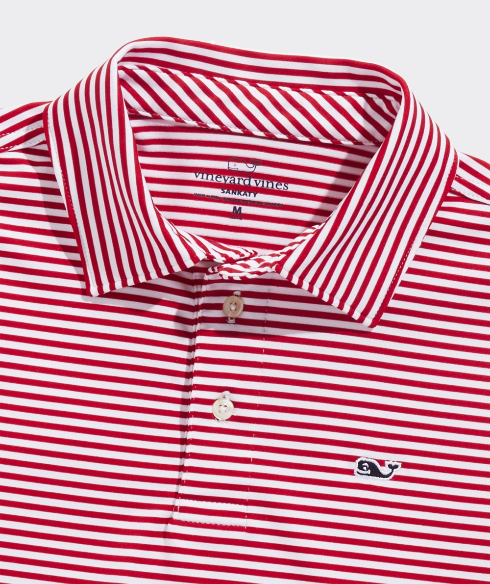 Polos Vineyard Vines Winstead Stripe Sankaty Performance Polo Niños Rojos | RIZ-649230