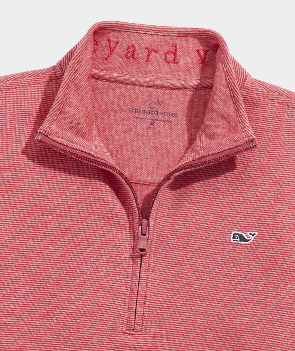 Pullovers Vineyard Vines Boys Saltwater Quarter-Zip Niños Rojos | YEP-859763