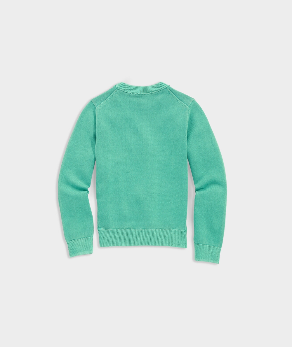 Pullovers Vineyard Vines Garment-Dyed Crewneck Sueter Niños Sea Swell | ZYN-427089