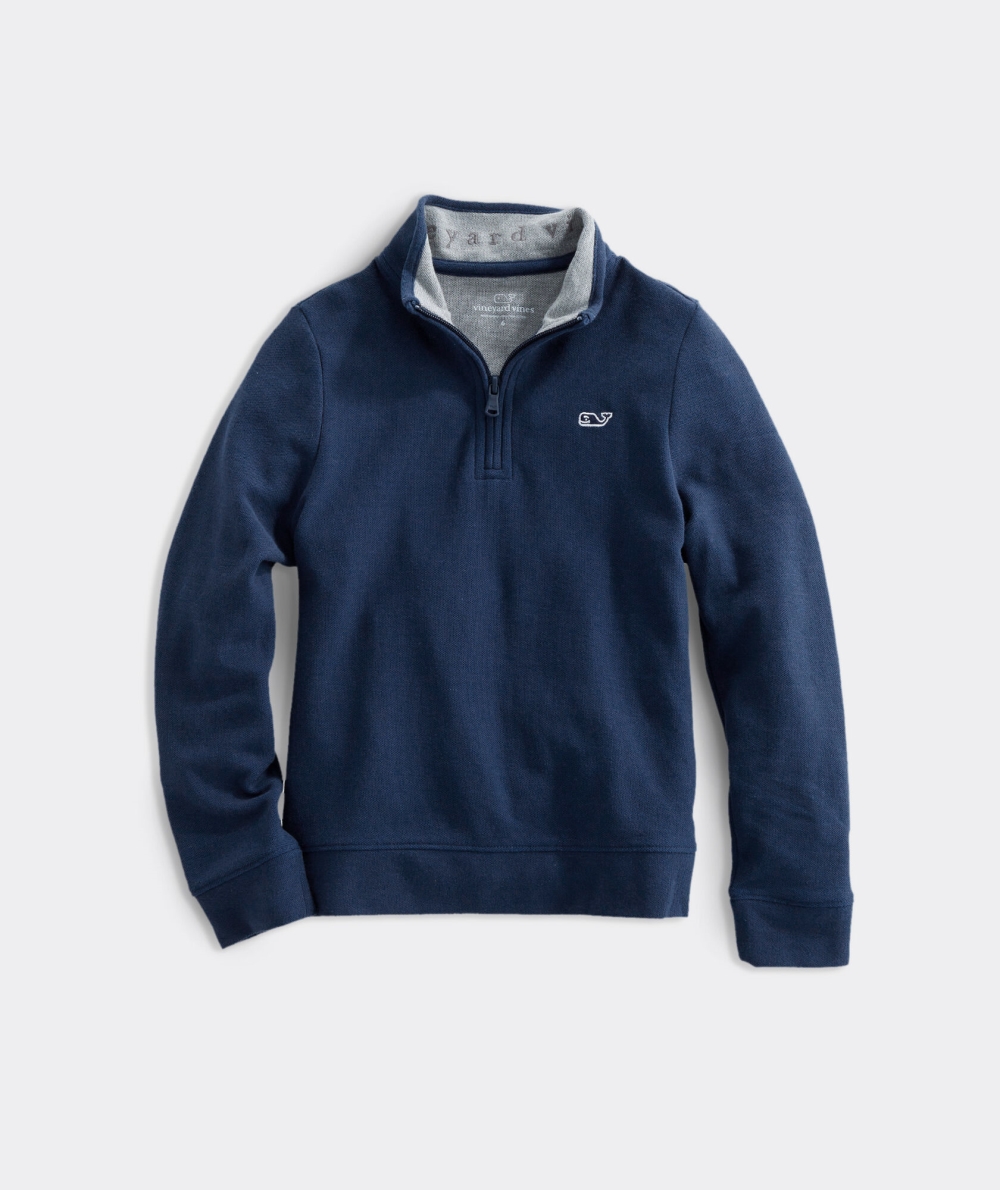 Pullovers Vineyard Vines Saltwater Quarter-Zip Niños Azul Marino | KDY-084165