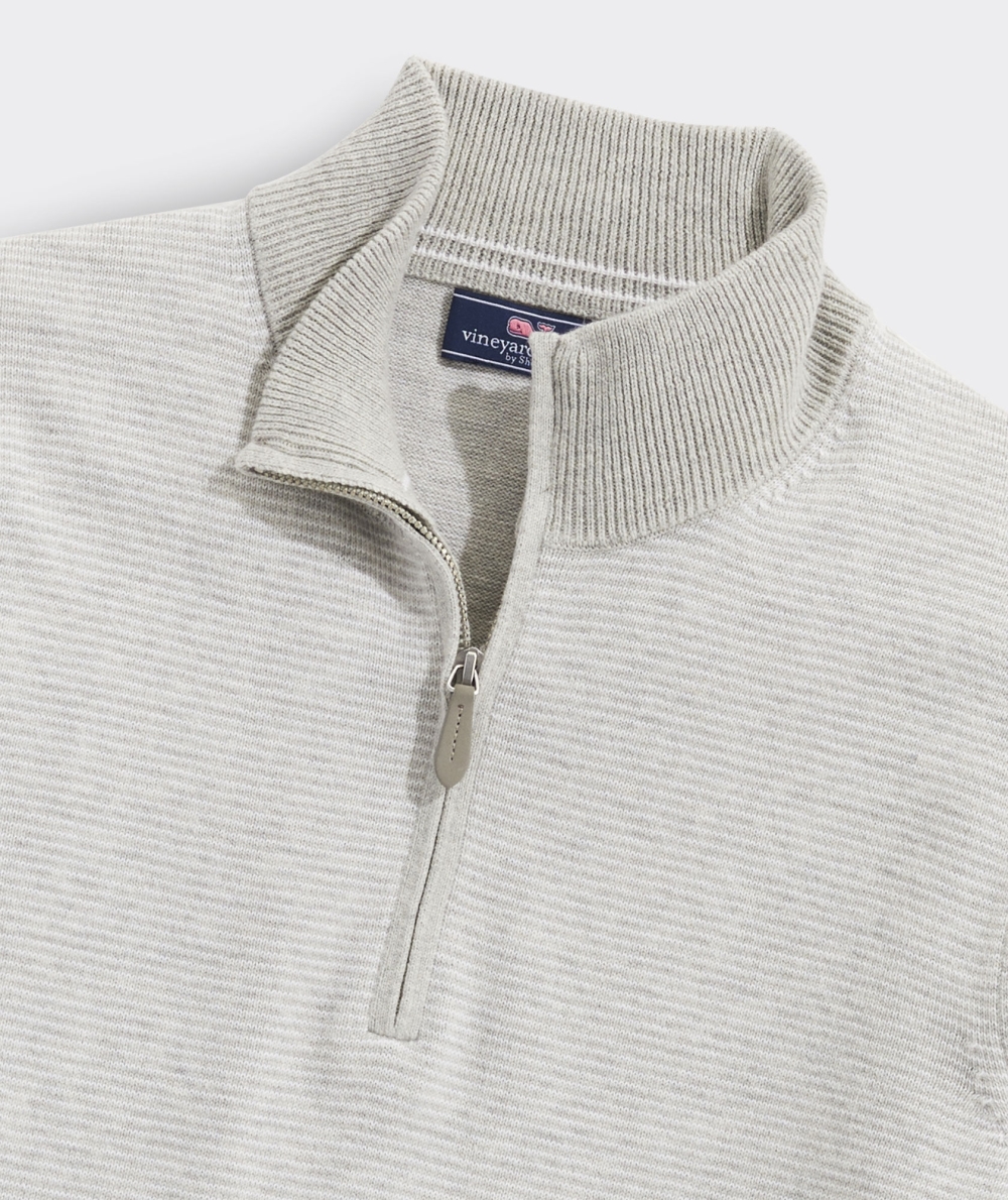 Suéteres Vineyard Vines Boathouse Stripe Mock Neck Sueter Hombre Grises Claro | DTC-497126