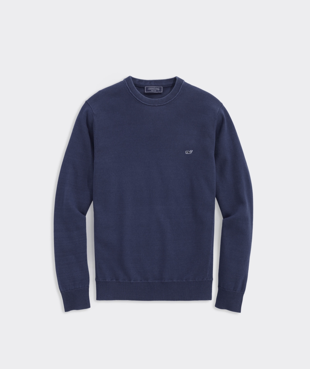 Suéteres Vineyard Vines Garment-Dyed Crewneck Sueter Hombre Azules | VZL-761805