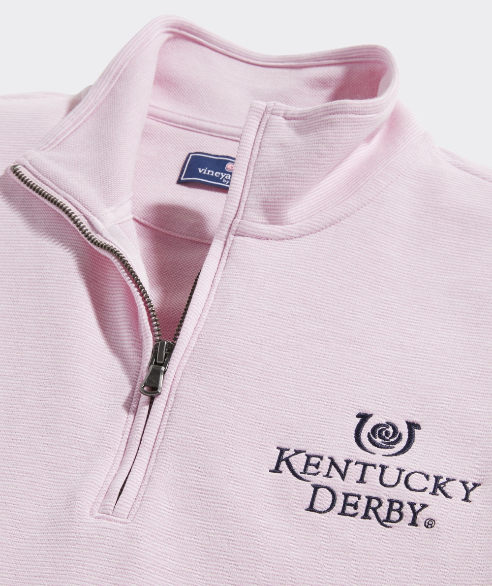 Suéteres Vineyard Vines Kentucky Derby Saltwater Quarter-Zip Hombre Rosas | MRW-649781