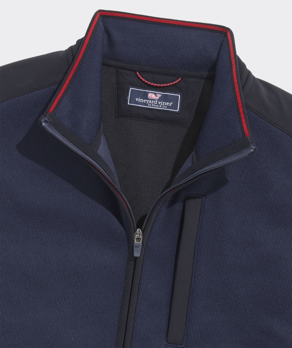 Suéteres Vineyard Vines Mountain Sueter Fleece Vest Hombre Azul Marino | CTF-127430