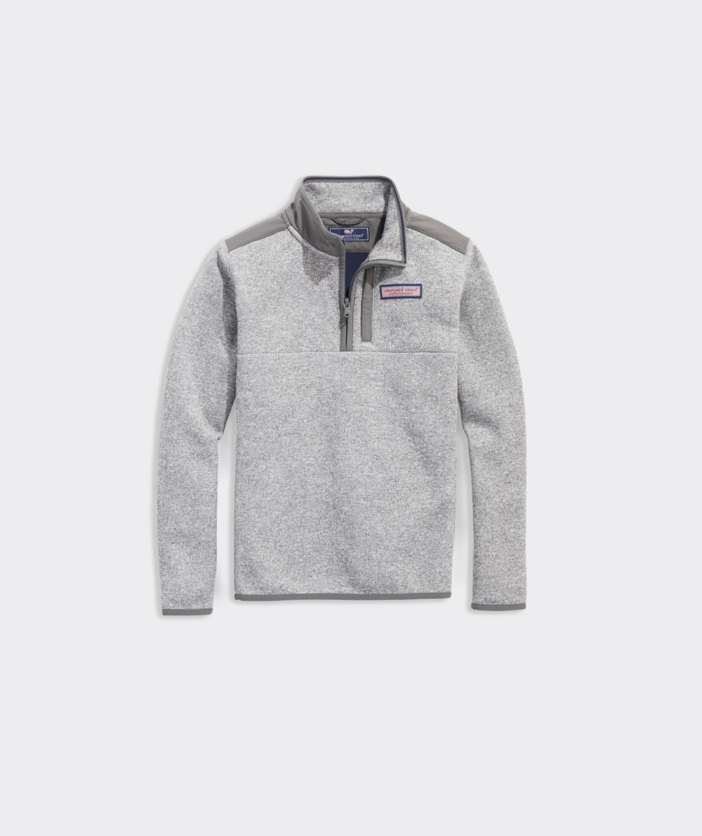 Suéteres Vineyard Vines Mountain Sueter Fleece Quarter-Zip Niños Grises | QYO-039142