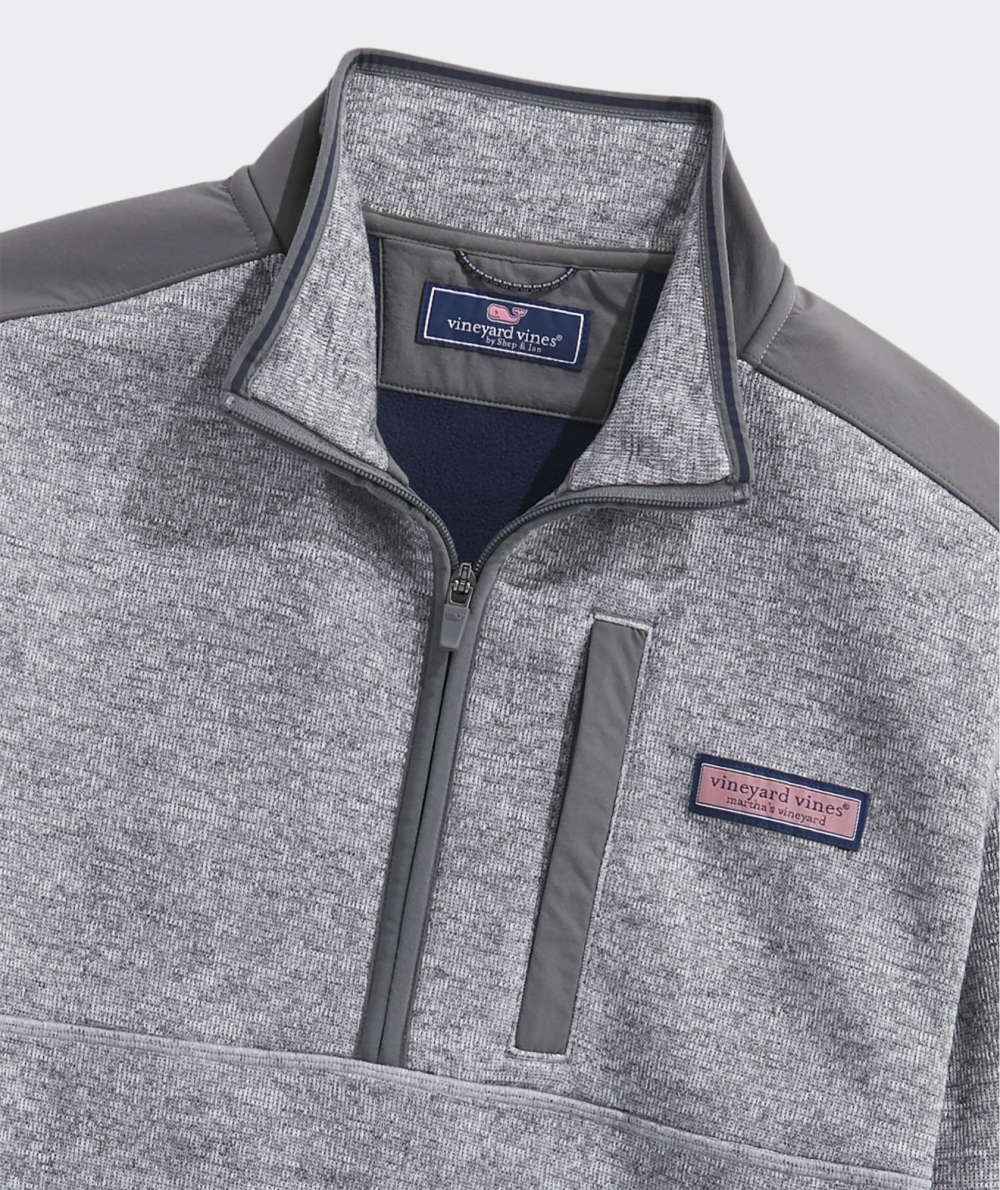 Suéteres Vineyard Vines Mountain Sueter Fleece Quarter-Zip Hombre Grises | RZG-425803