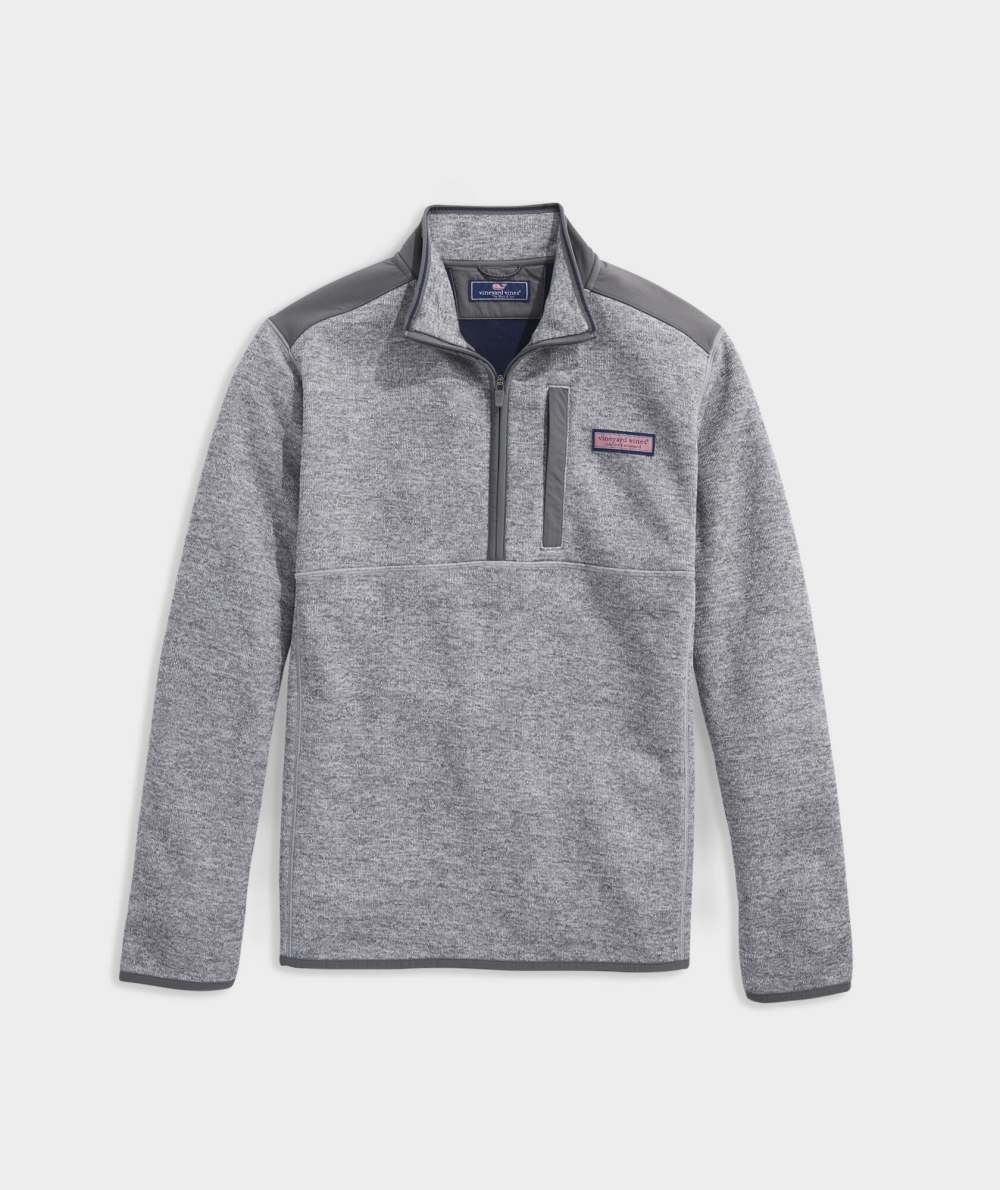 Suéteres Vineyard Vines Mountain Sueter Fleece Quarter-Zip Hombre Grises | RZG-425803