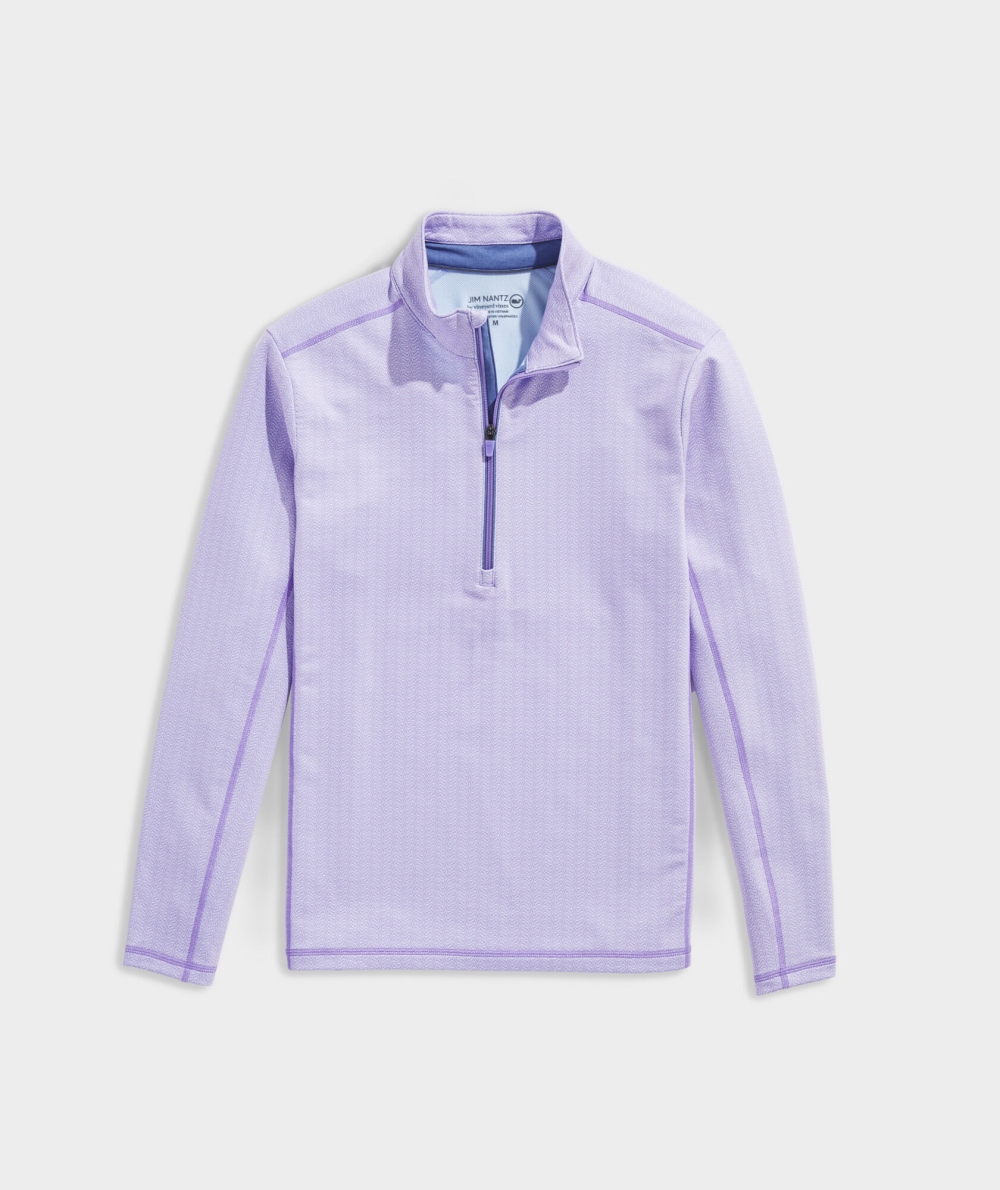 Suéteres Vineyard Vines Pescadero Quarter-Zip Hombre Ice Water Chevron | LQR-095683