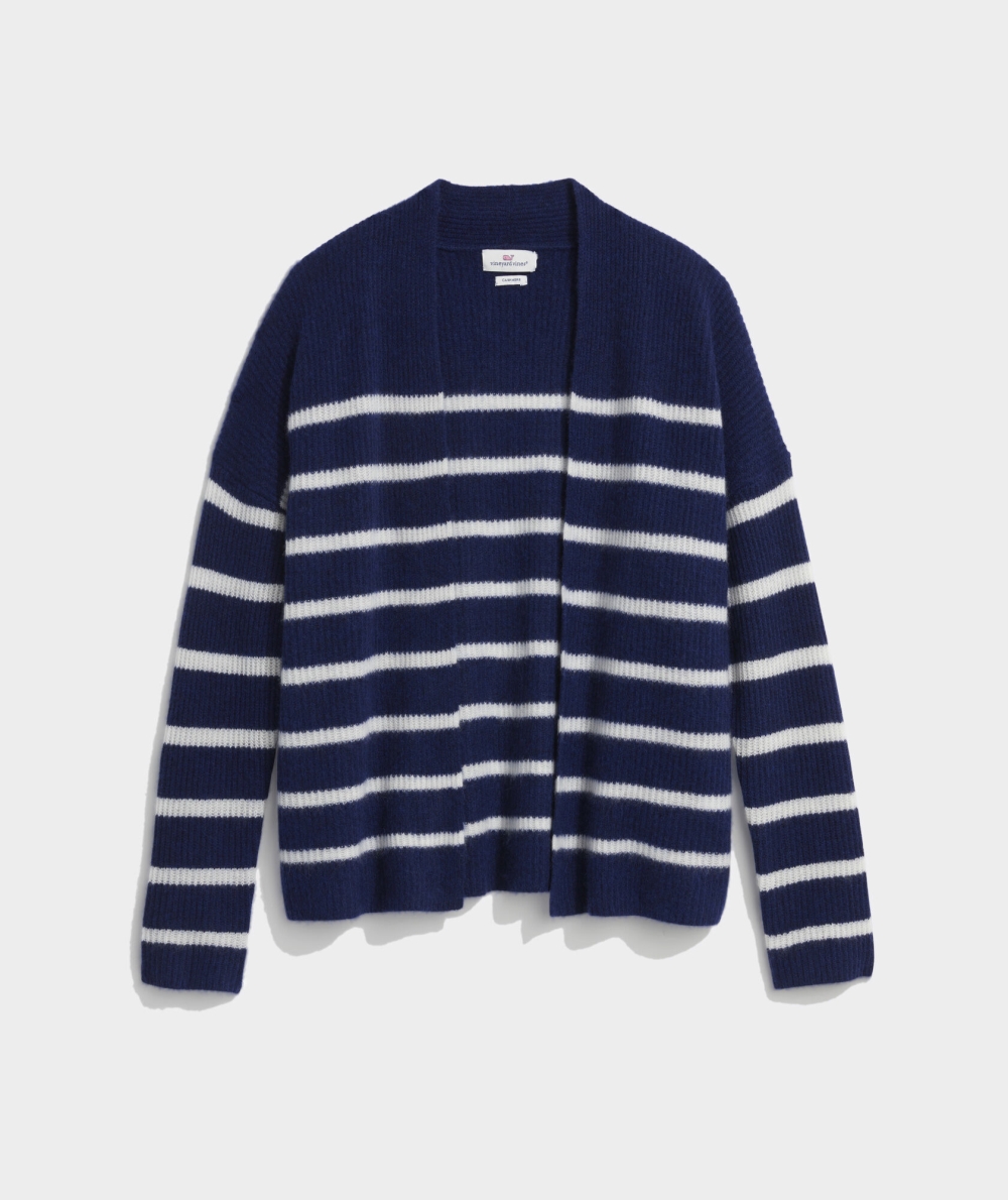 Suéteres Vineyard Vines Seaspun Cashmere Acanalado Open Front Sueter Mujer Azules | DBU-431860