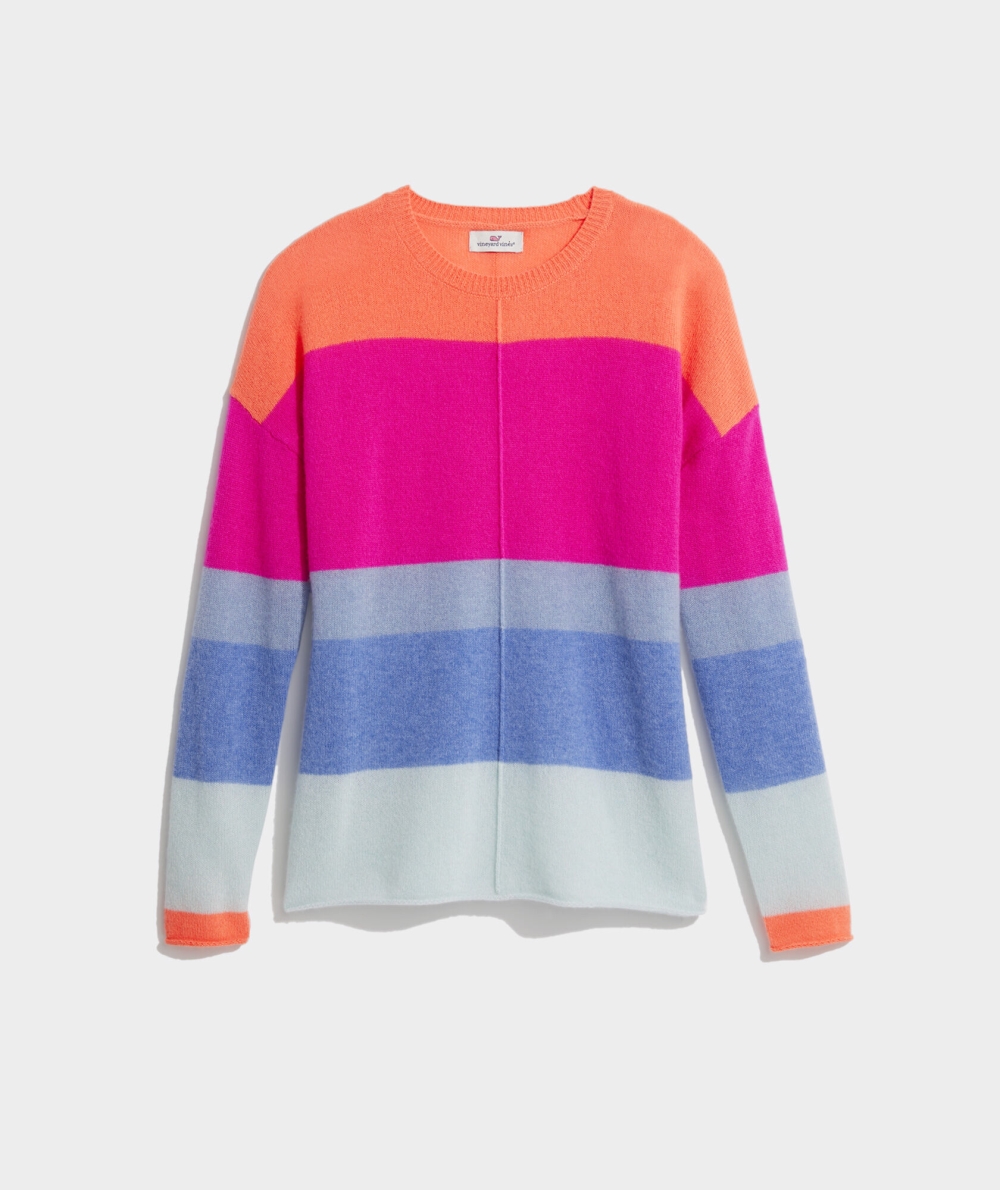 Suéteres Vineyard Vines Seaspun Cashmere Multi-Stripe Crew Neck Sueter Mujer Multicolor | TEW-930621