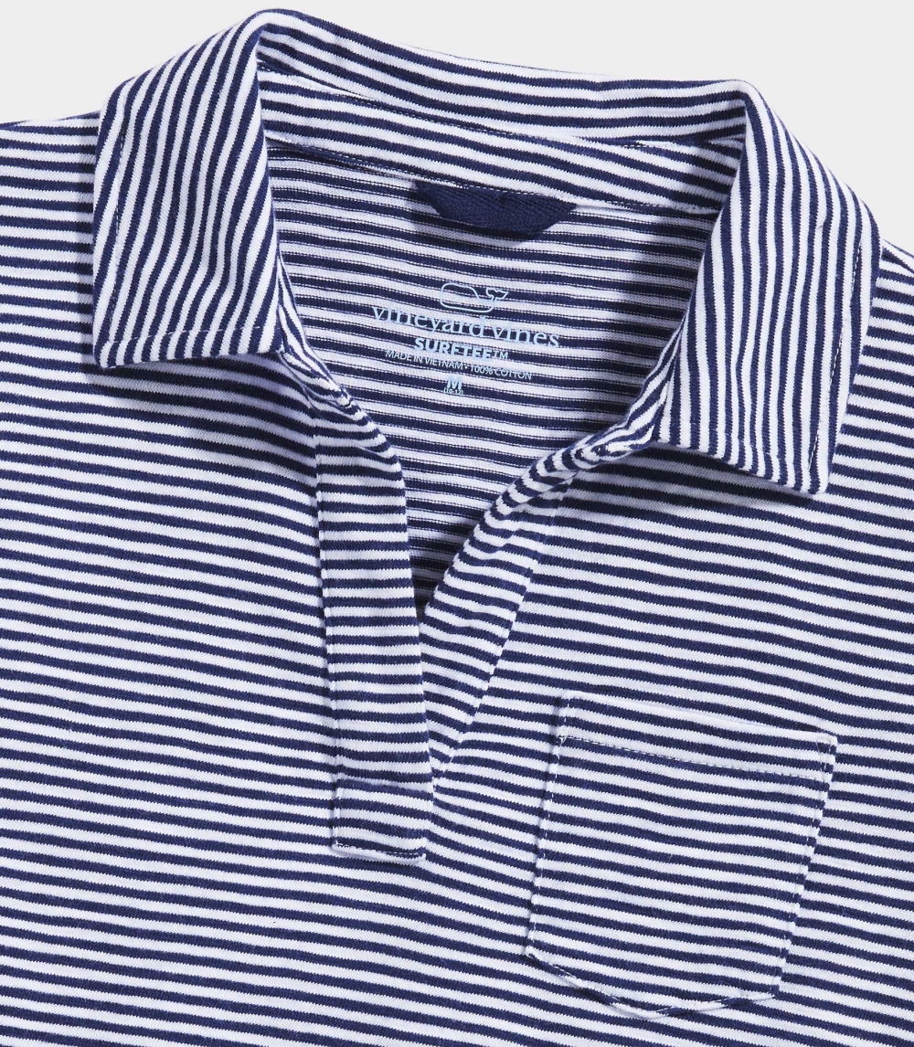 Tees Vineyard Vines A Rayas Surf Polo Niños Blancos | JTY-129405