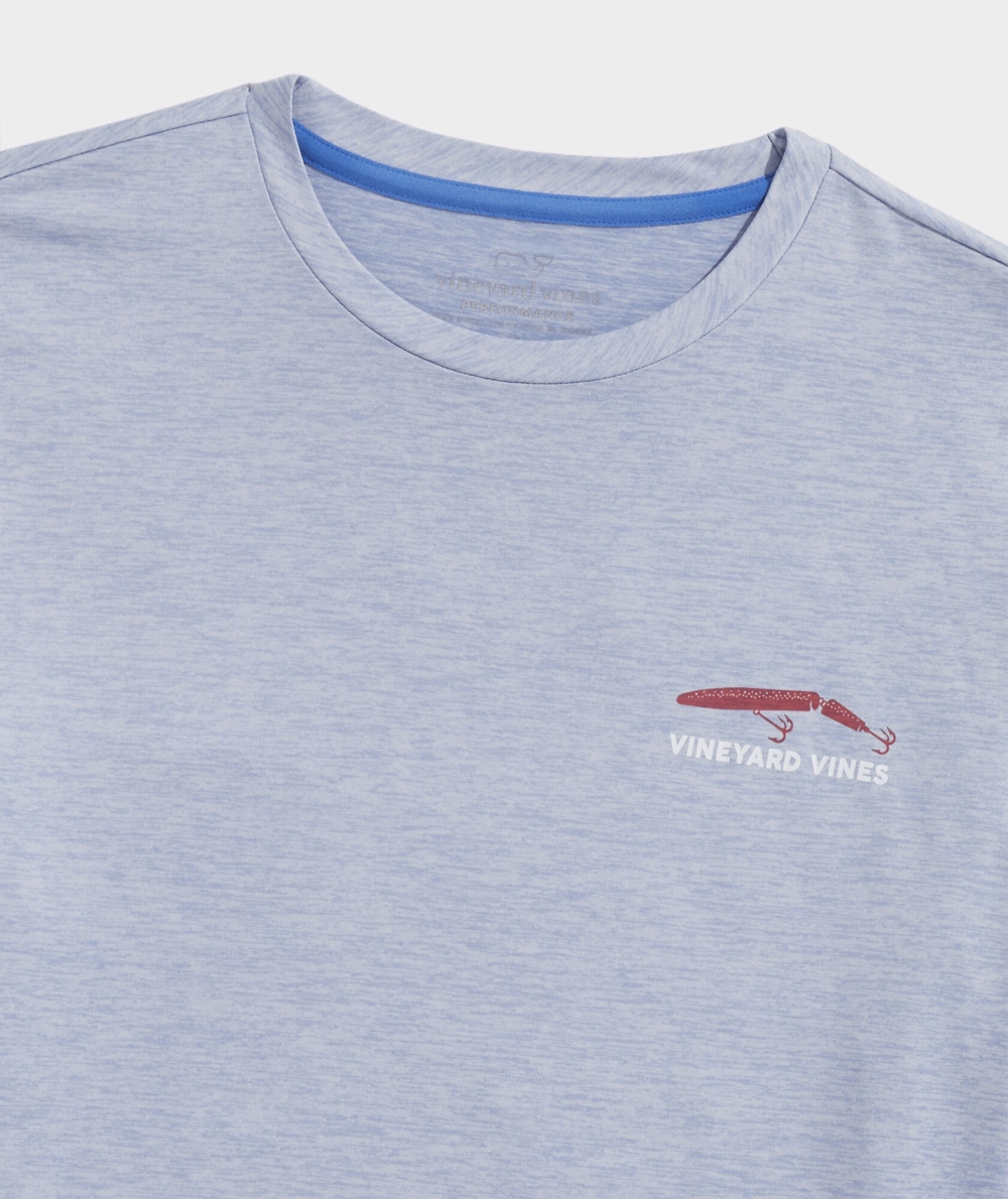 Tees Vineyard Vines Americana Lures Long-Sleeve Harbor Performance Tee Hombre Blancos | VBC-784106