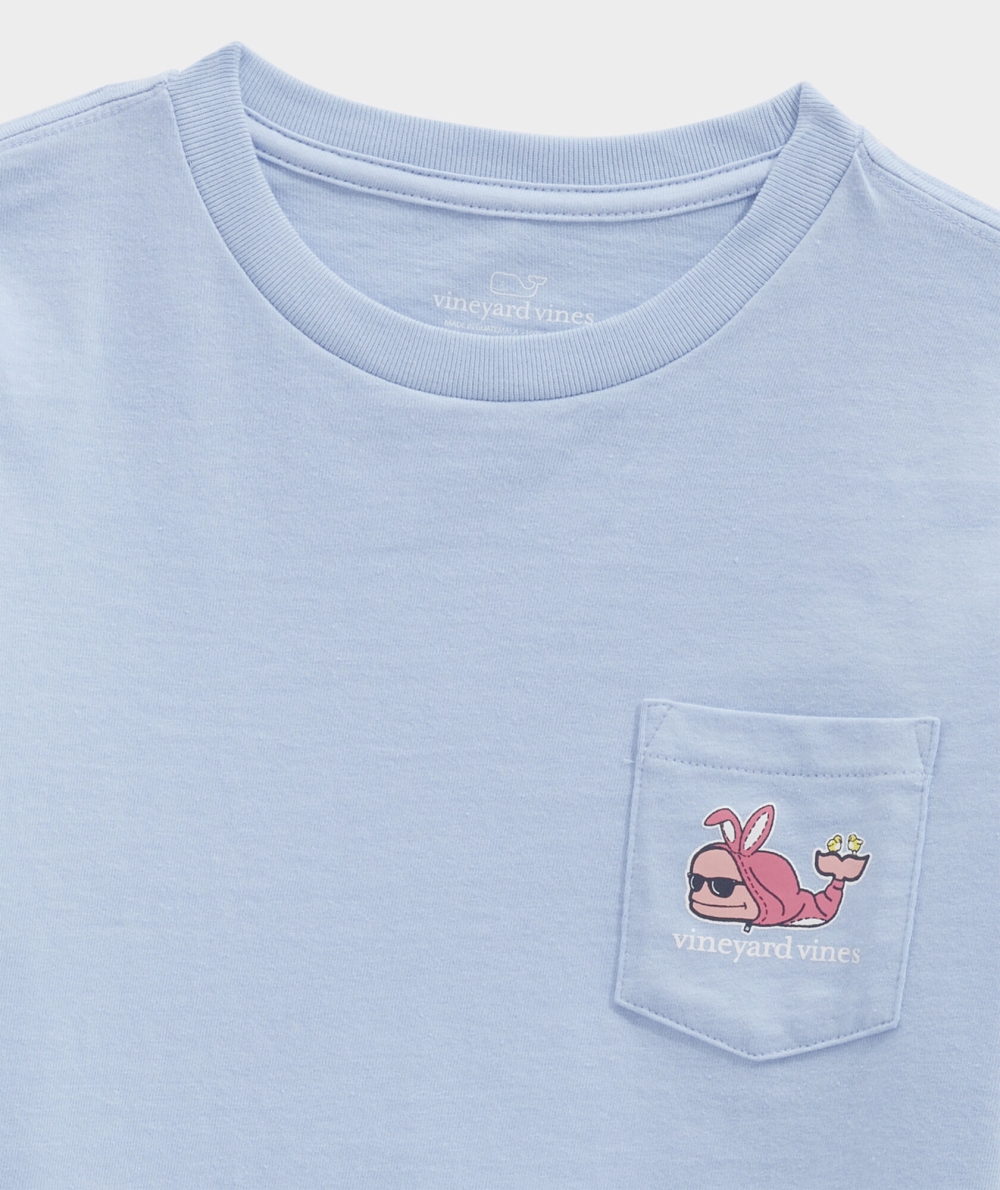 Tees Vineyard Vines Bunny Suit Whale Long-Sleeve Pocket Tee Niños Azules | PBC-052874