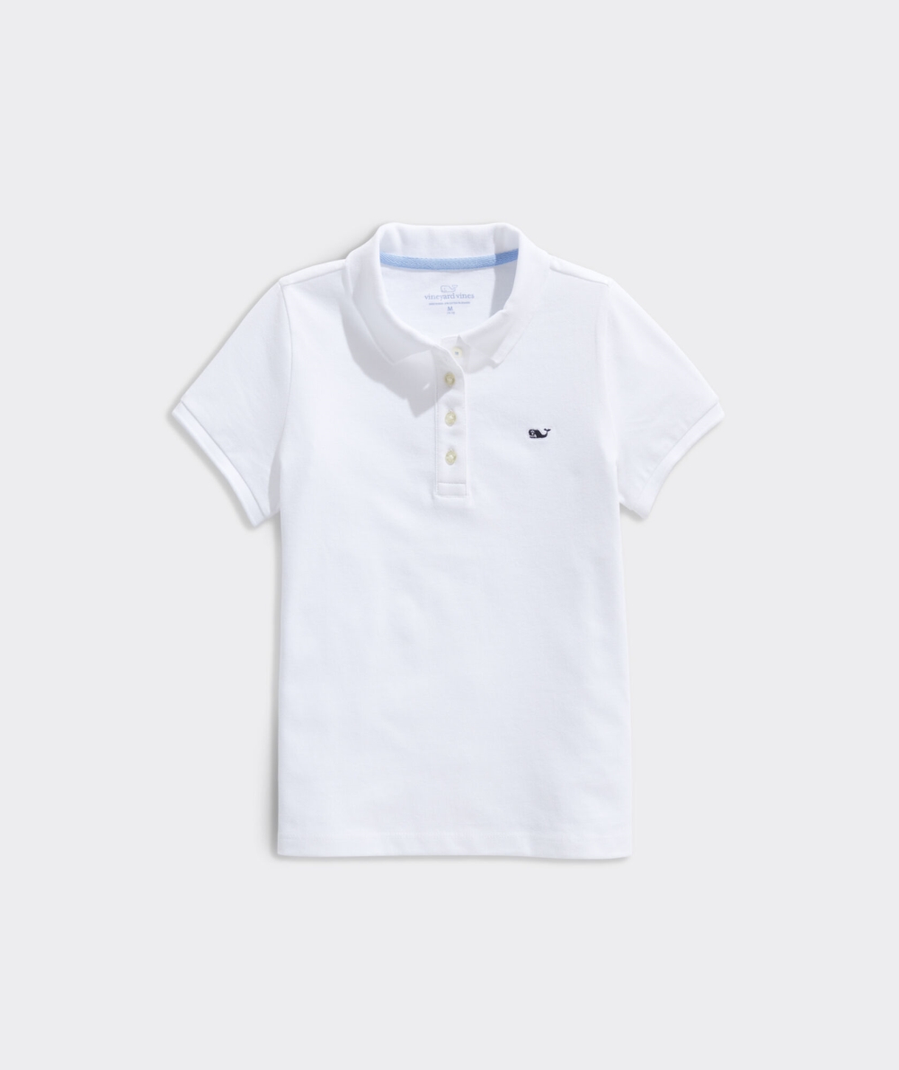 Tees Vineyard Vines Classic Pique Polo Niños Blancos | TNC-073425