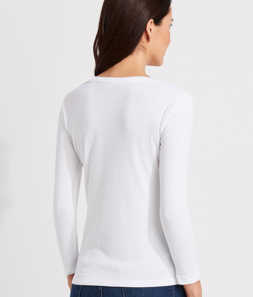 Tees Vineyard Vines Crewneck Simple Tee Mujer Blancos | PVT-967142