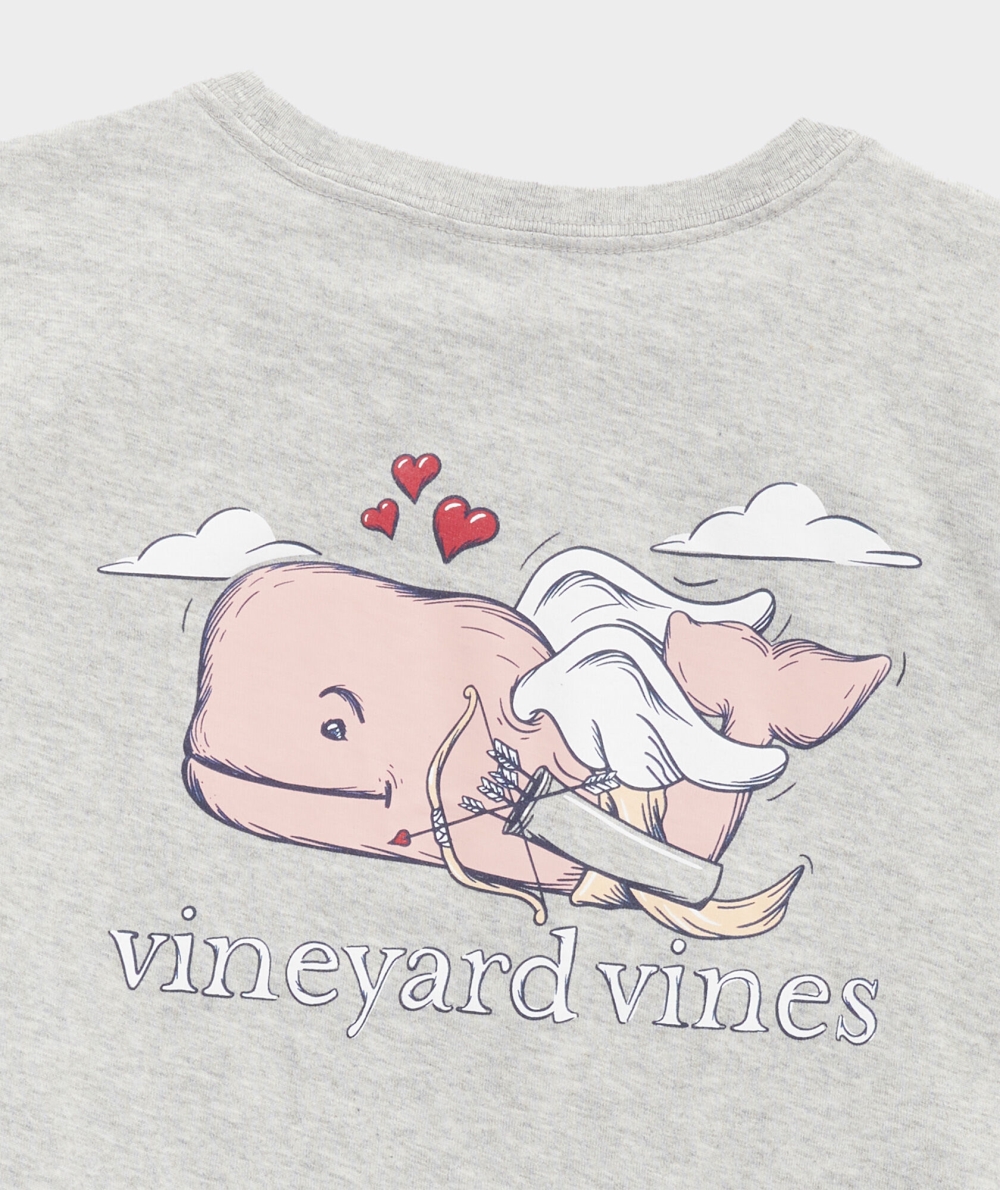 Tees Vineyard Vines Cupid Whale Long-Sleeve Pocket Tee Niños Grises | PLU-305982