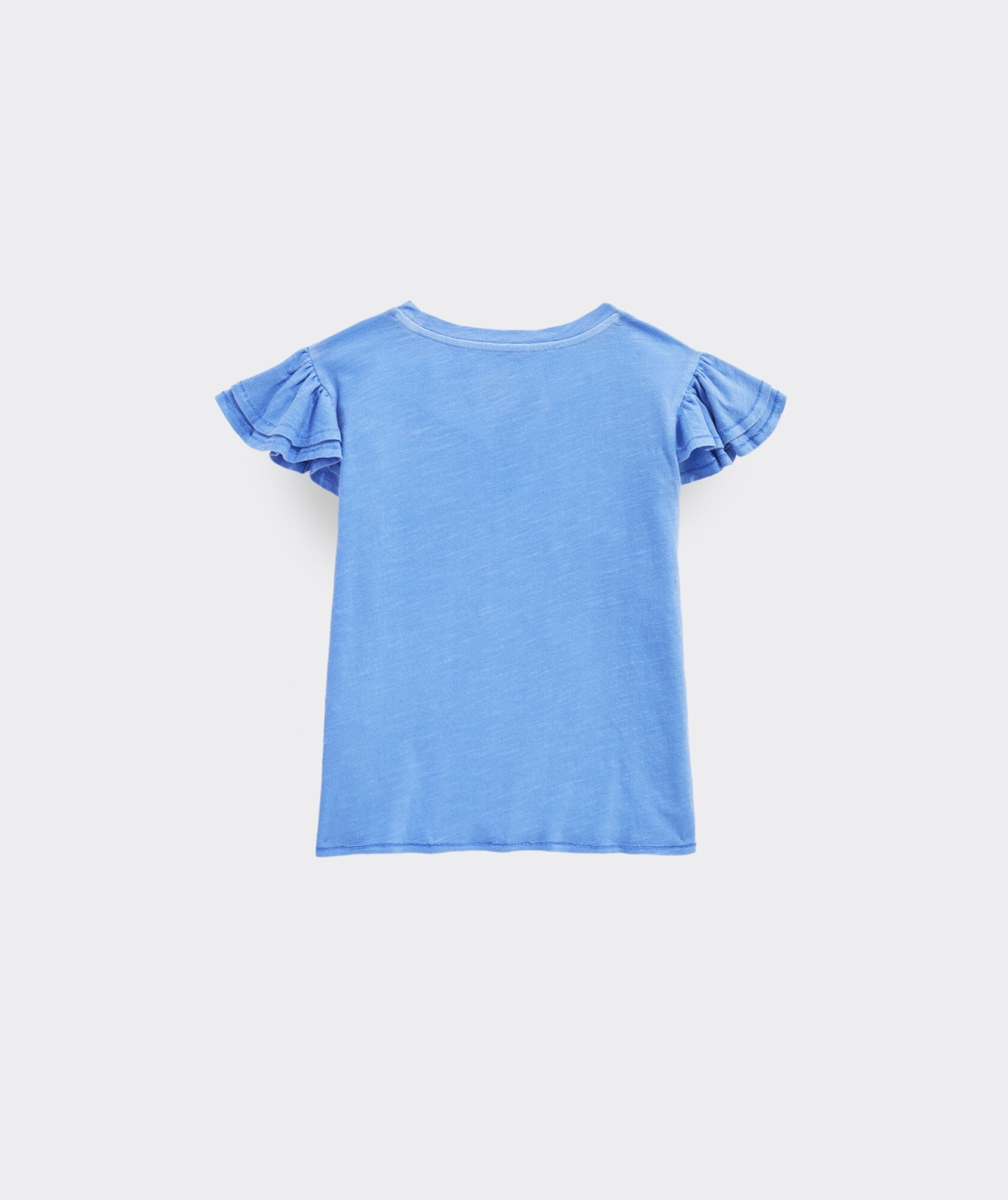 Tees Vineyard Vines Flutter Sleeve Surftee™ Niños Turquesa | FSY-546971