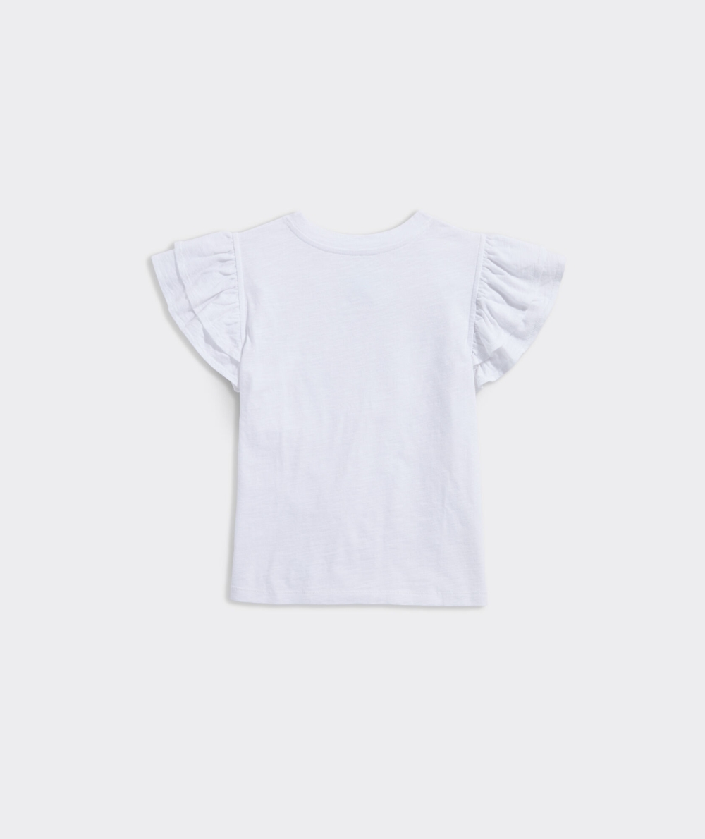 Tees Vineyard Vines Flutter Sleeve Surftee™ Niños Blancos | NWP-468021