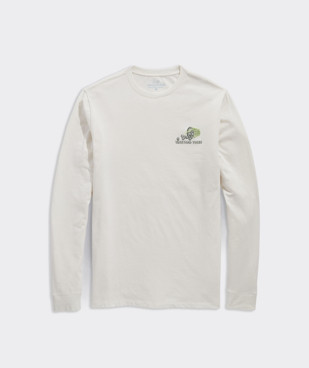 Tees Vineyard Vines Golf Range Bucket Long-Sleeve Tee Hombre Pina Colada | CKU-283974