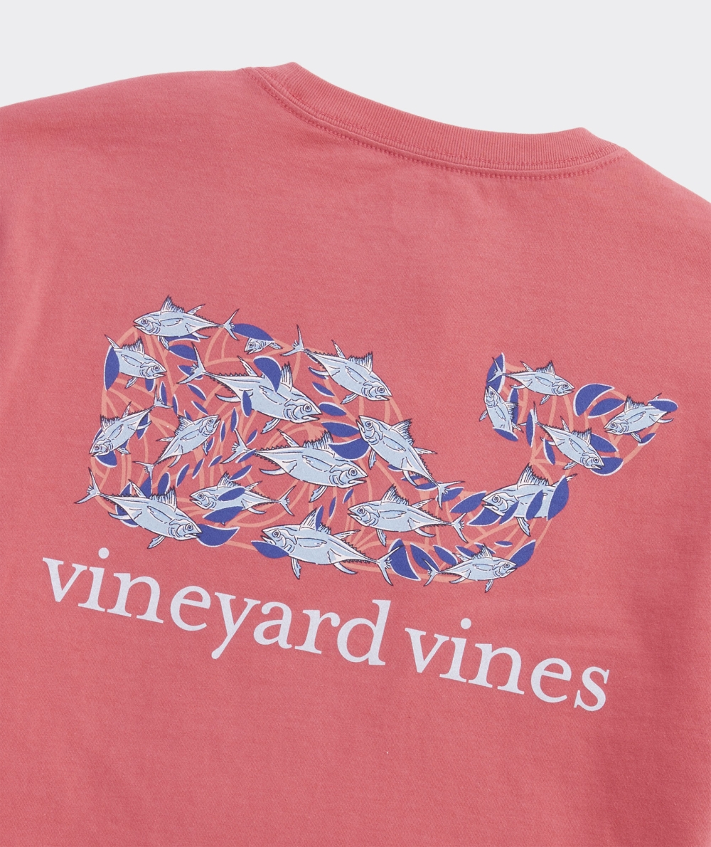 Tees Vineyard Vines Harbour Fish Whale Corta-Sleeve Pocket Tee Hombre Rojos | GSL-564289