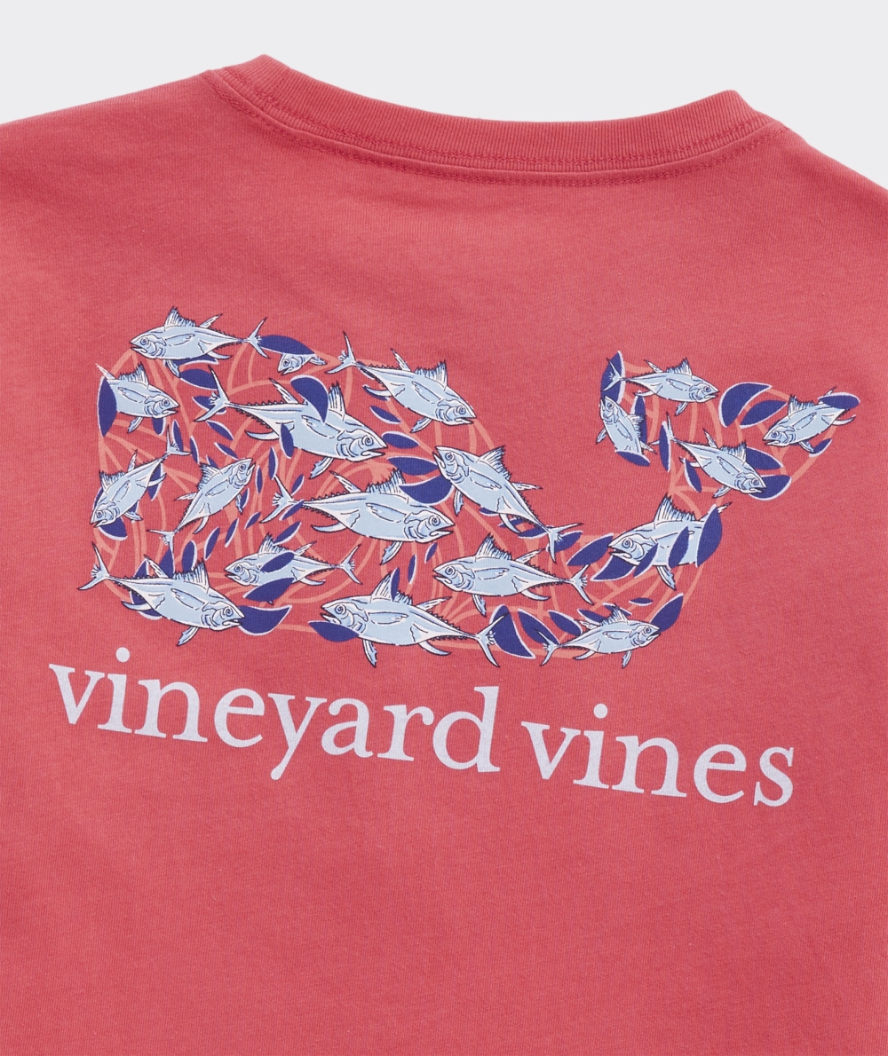 Tees Vineyard Vines Harbour Fish Whale Corta-Sleeve Pocket Tee Niños Rojos | YMH-587634