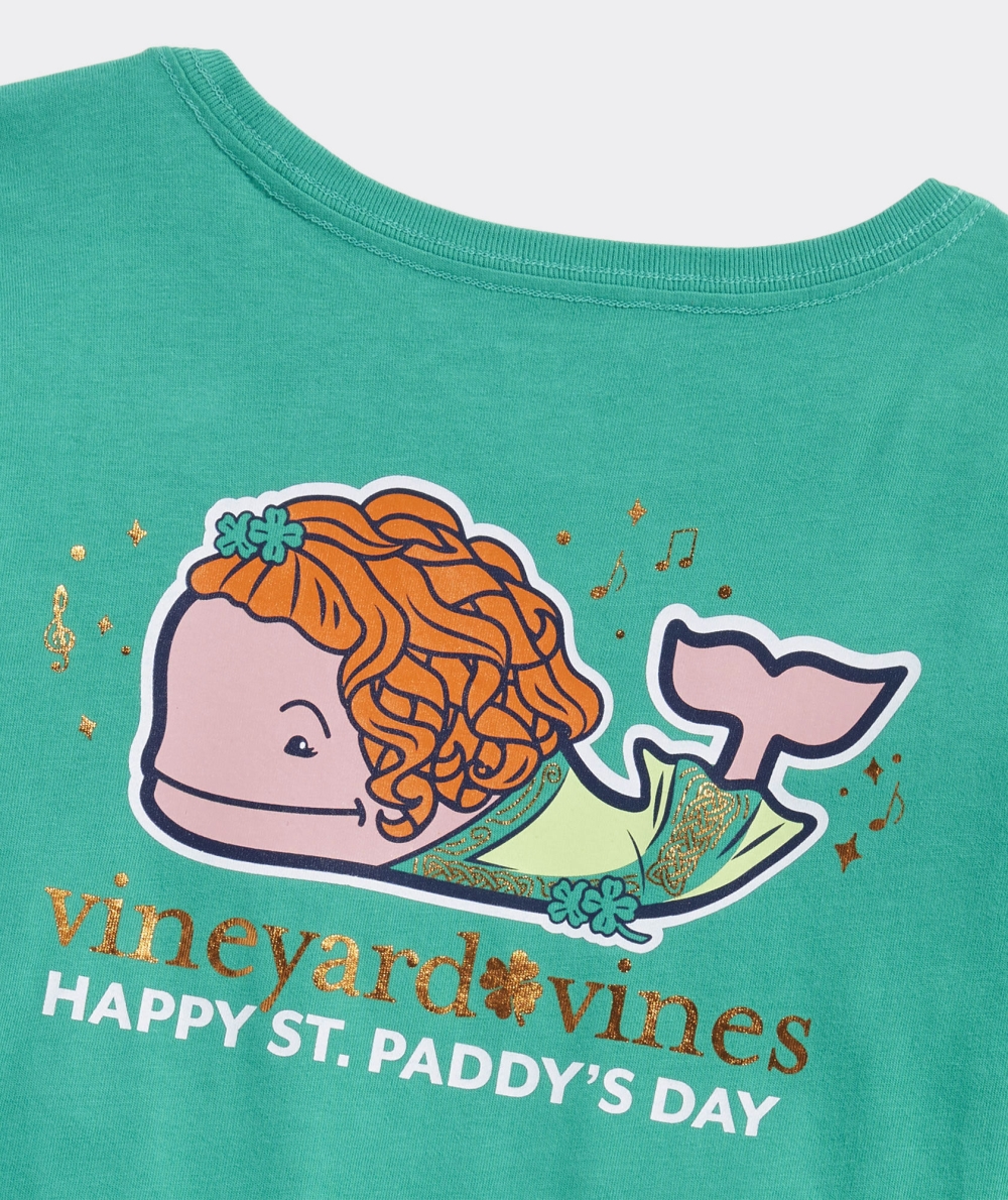 Tees Vineyard Vines Irish Step Dancer Whale Long-Sleeve Pocket Tee Niños Sea Swell | AKZ-697528